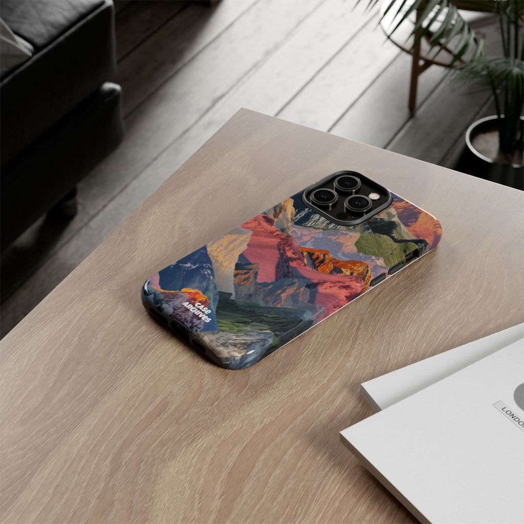 Tough Cases Colorful Mountain Landscape Phone Case — Durable Protective iPhone Cover