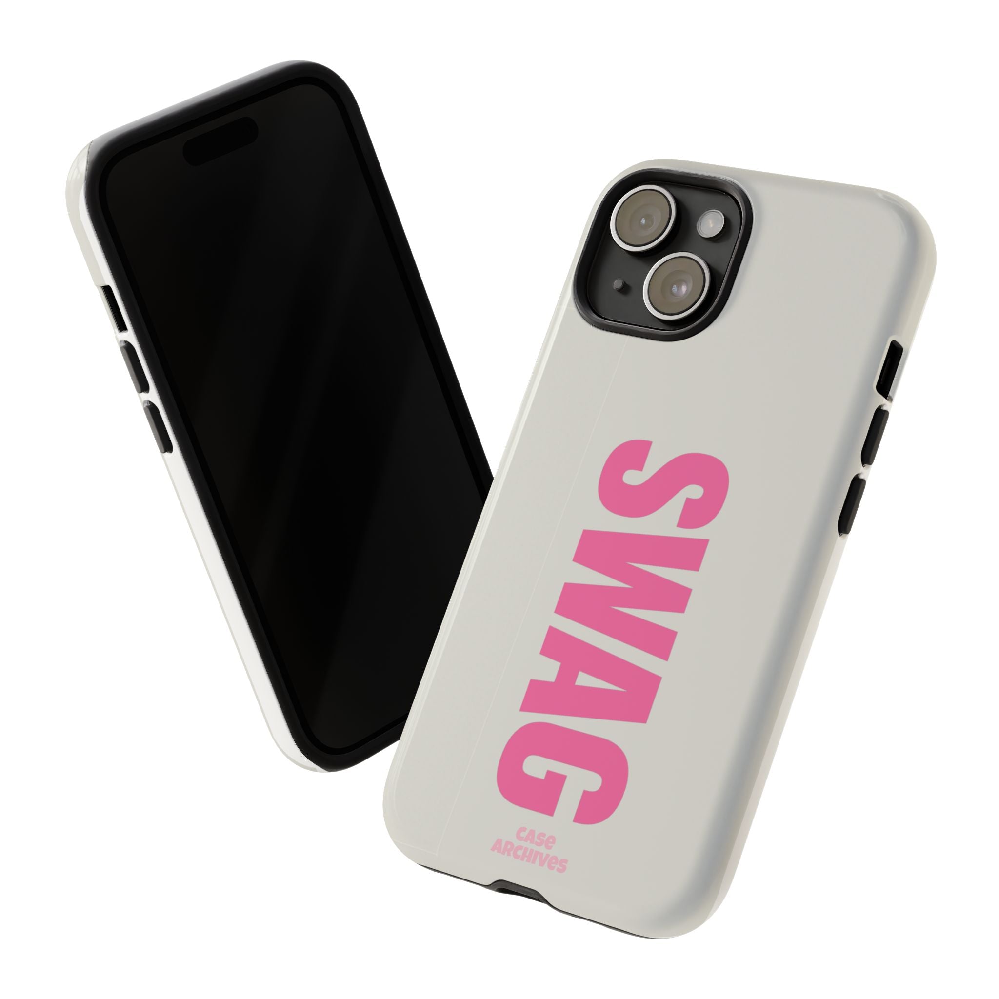 SWAG Phone Case — Bold Pink Vertical Text Tough Case