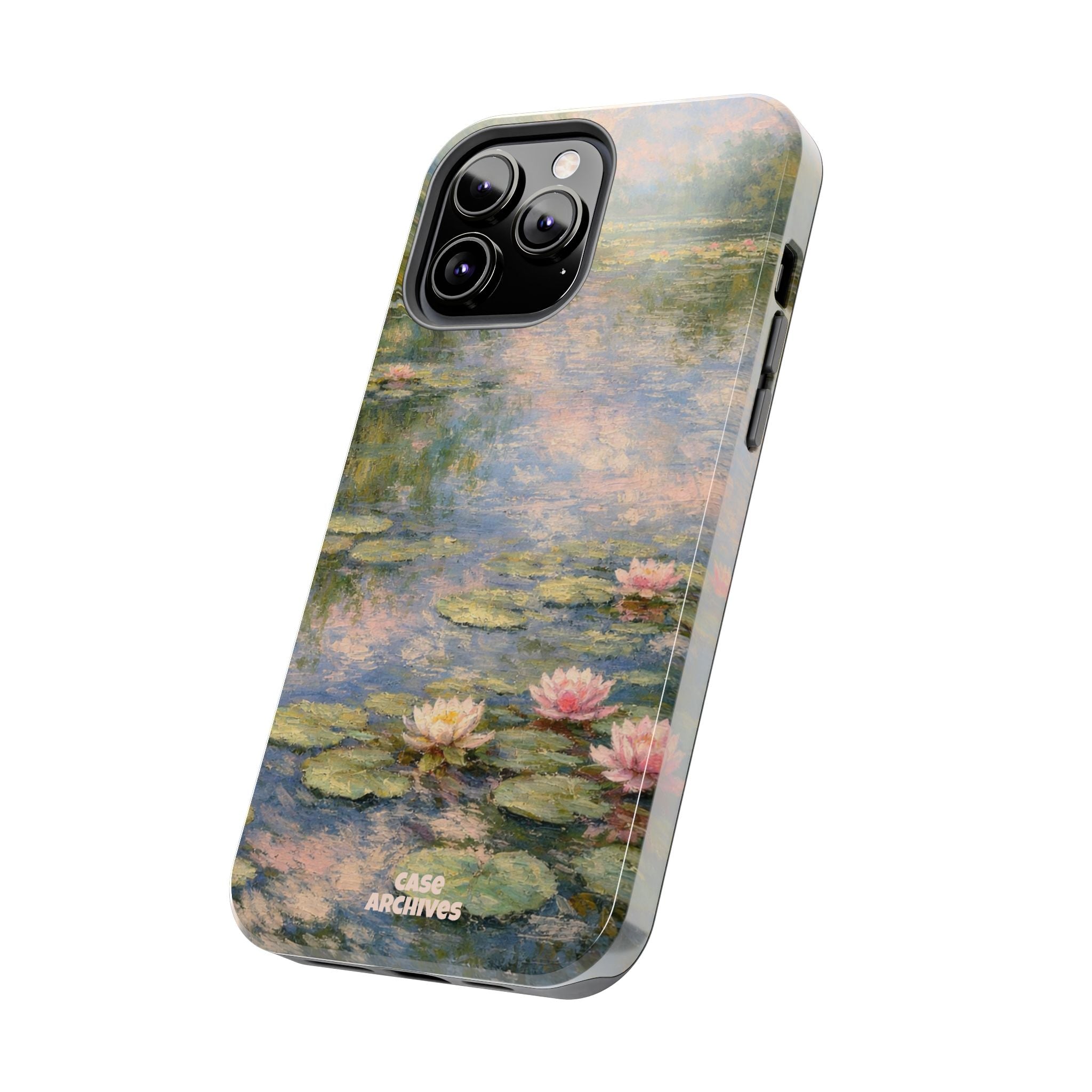 Water Lily Tough Phone Case — Monet-Inspired Floral Protective Phone Cover