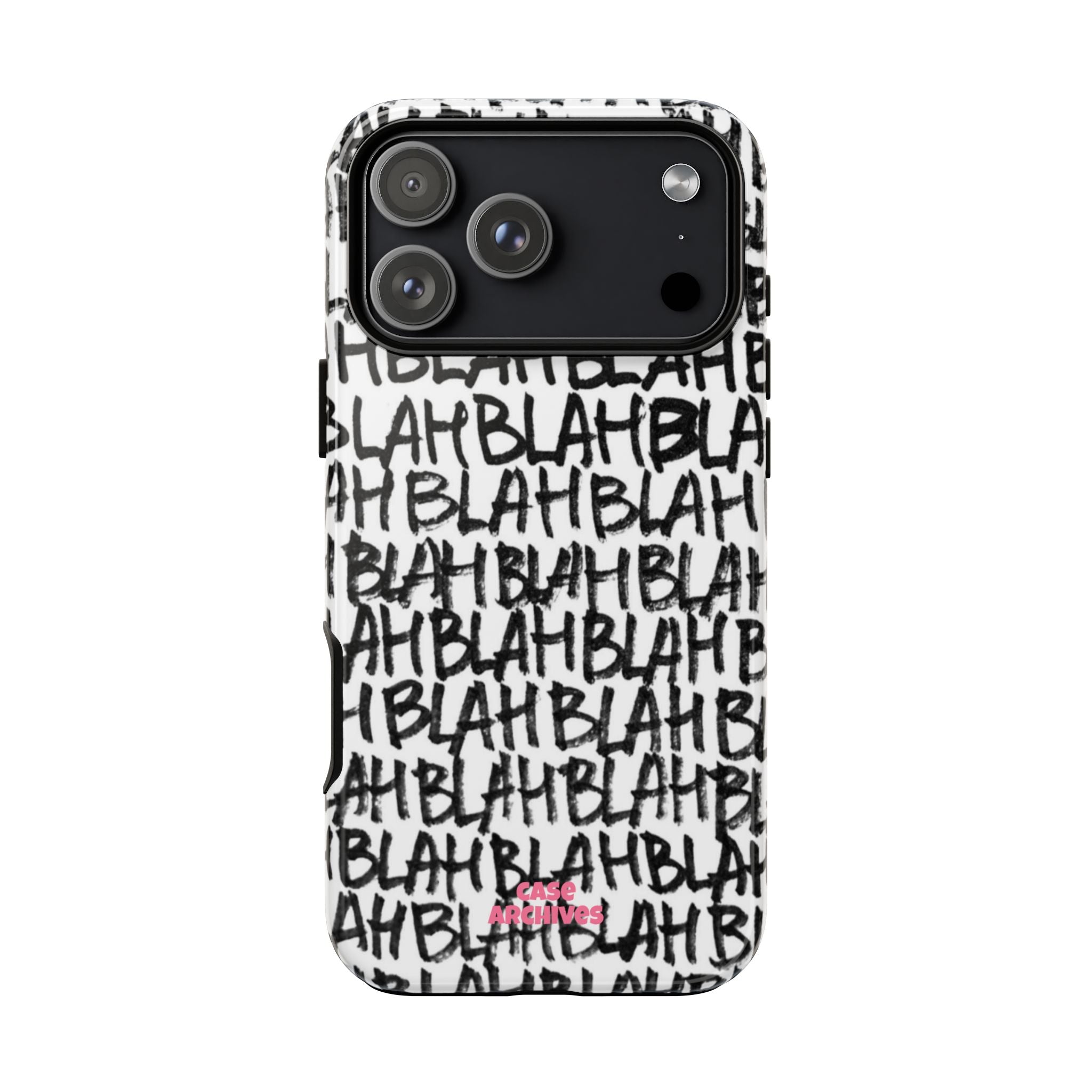 Phone Case — 'BLAH BLAH' Graffiti Text Protective Tough Case