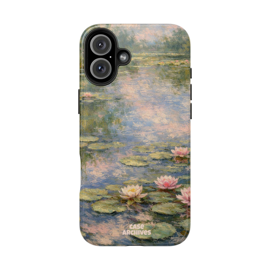 Water Lily Tough Phone Case — Monet-Inspired Floral Protective Phone Cover