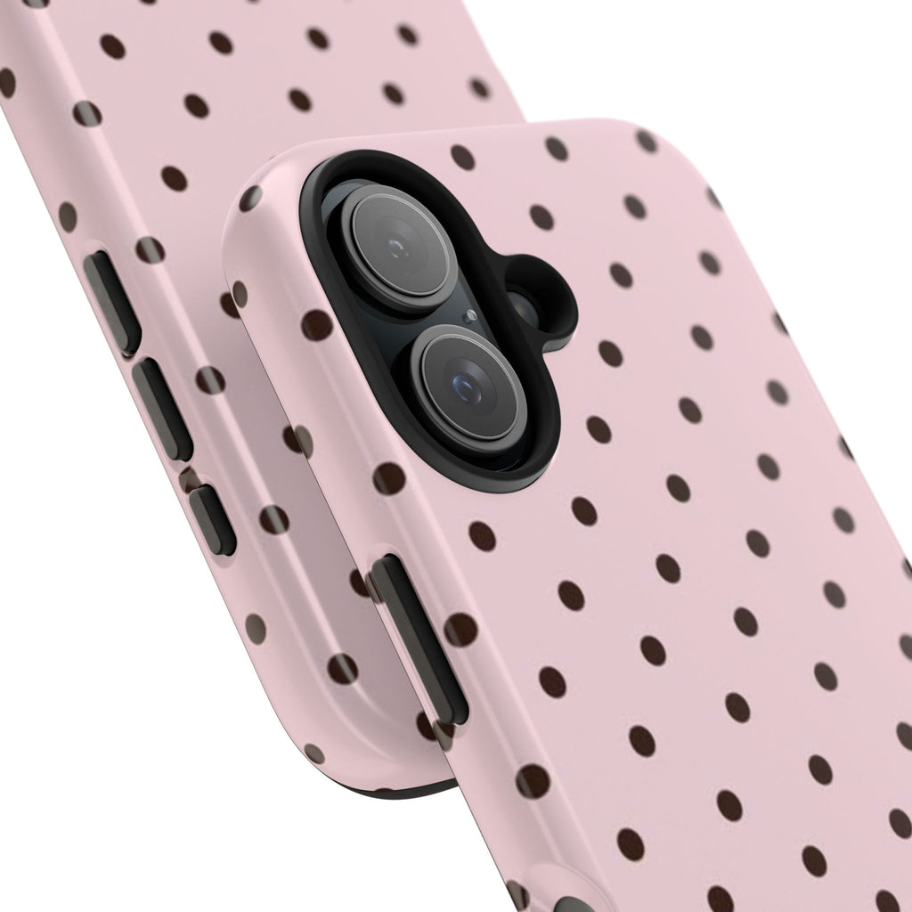 Pink polka dot Tough Phone Case – Slim Protective iPhone Cover