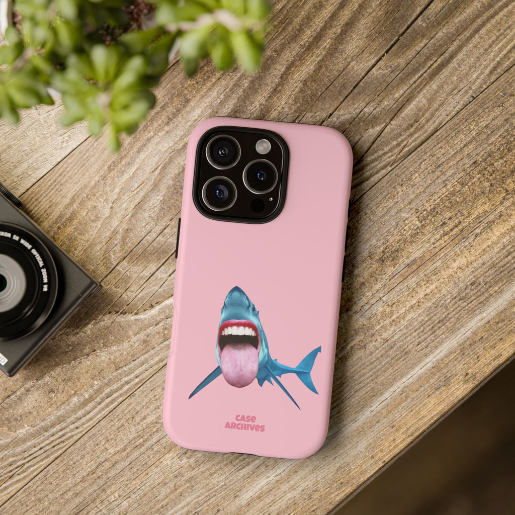 Shark tongue out- funny case