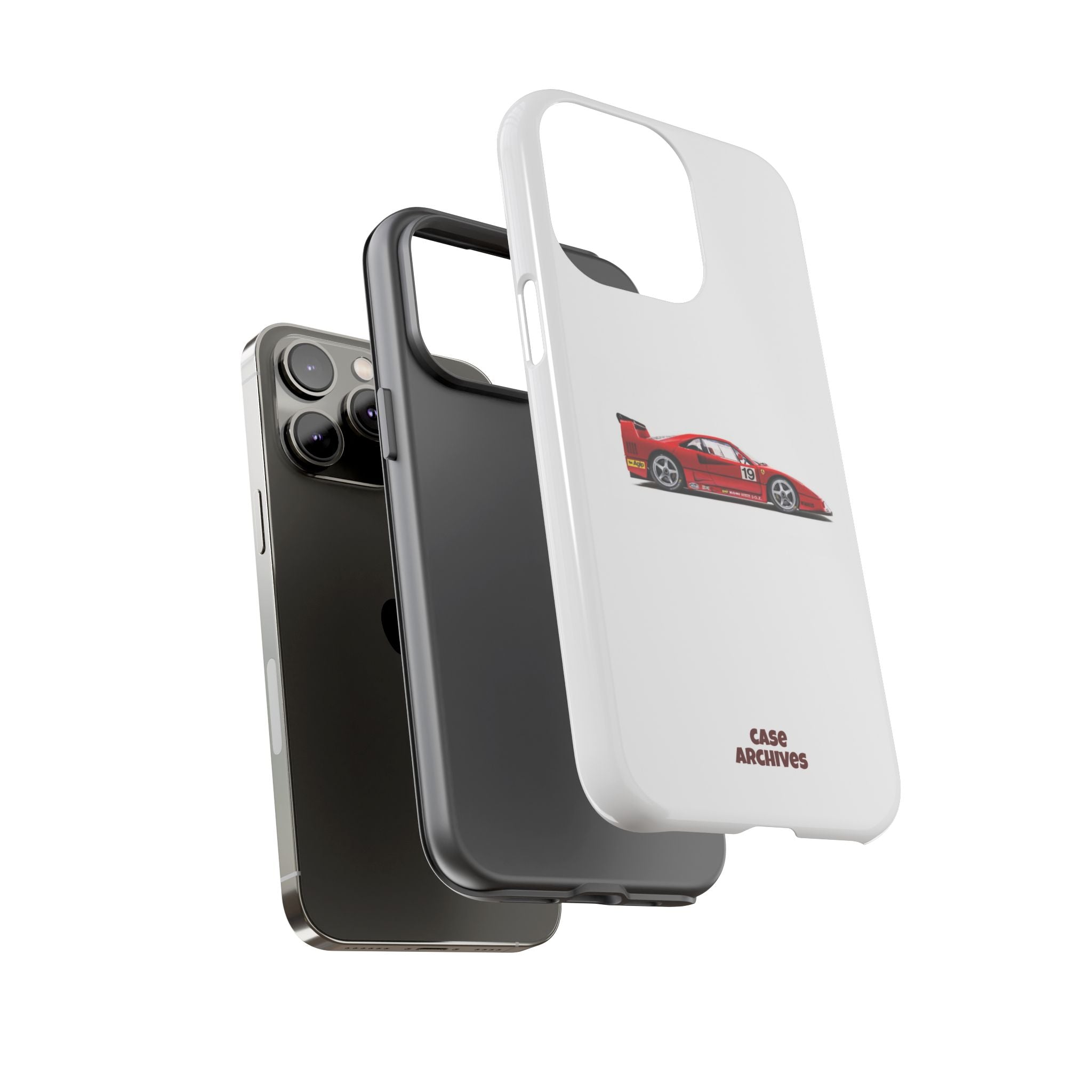 Phone Case — Red Vintage Race Car Design (Case Archives)