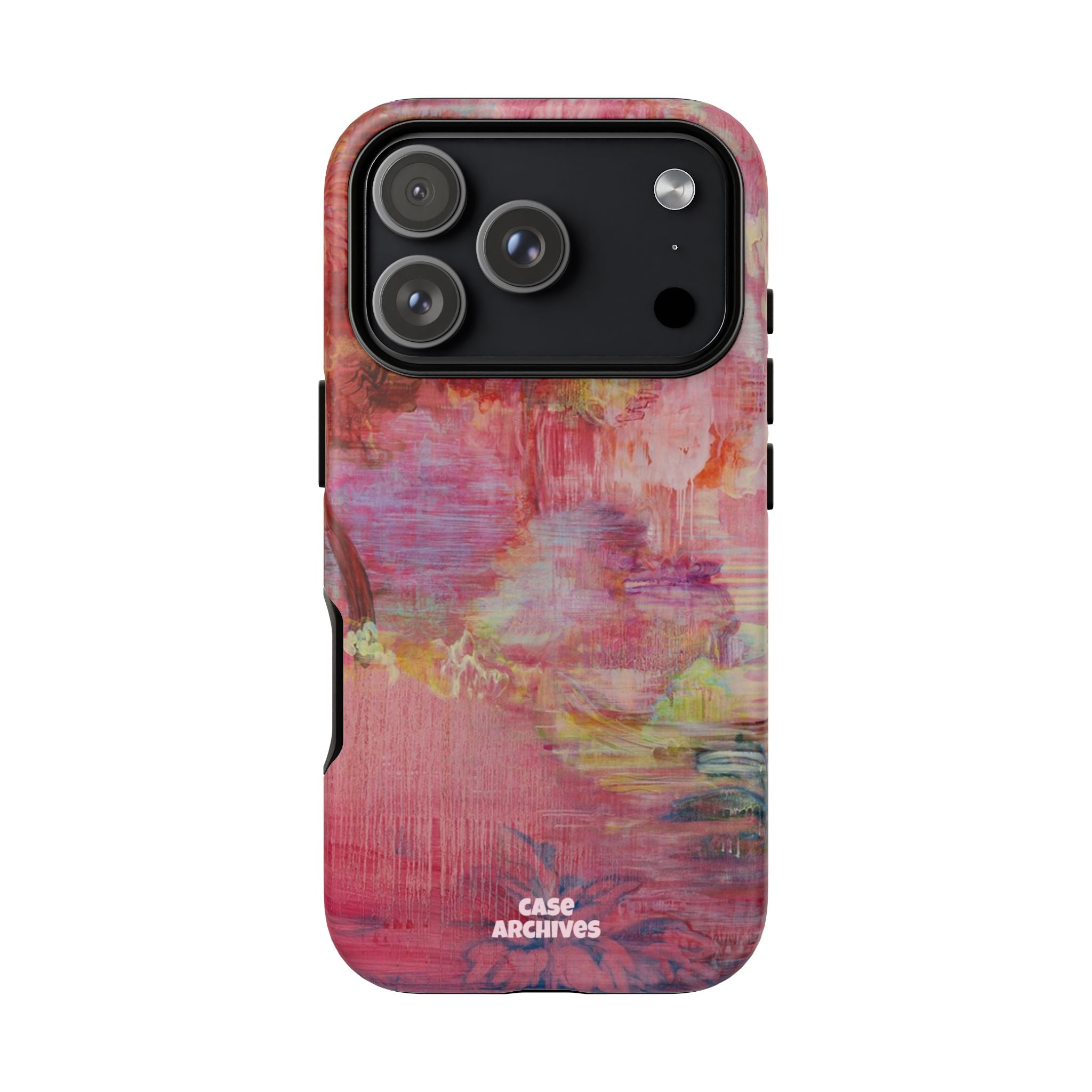 Floral Pink Abstract Phone Case — Tough Durable iPhone Cover