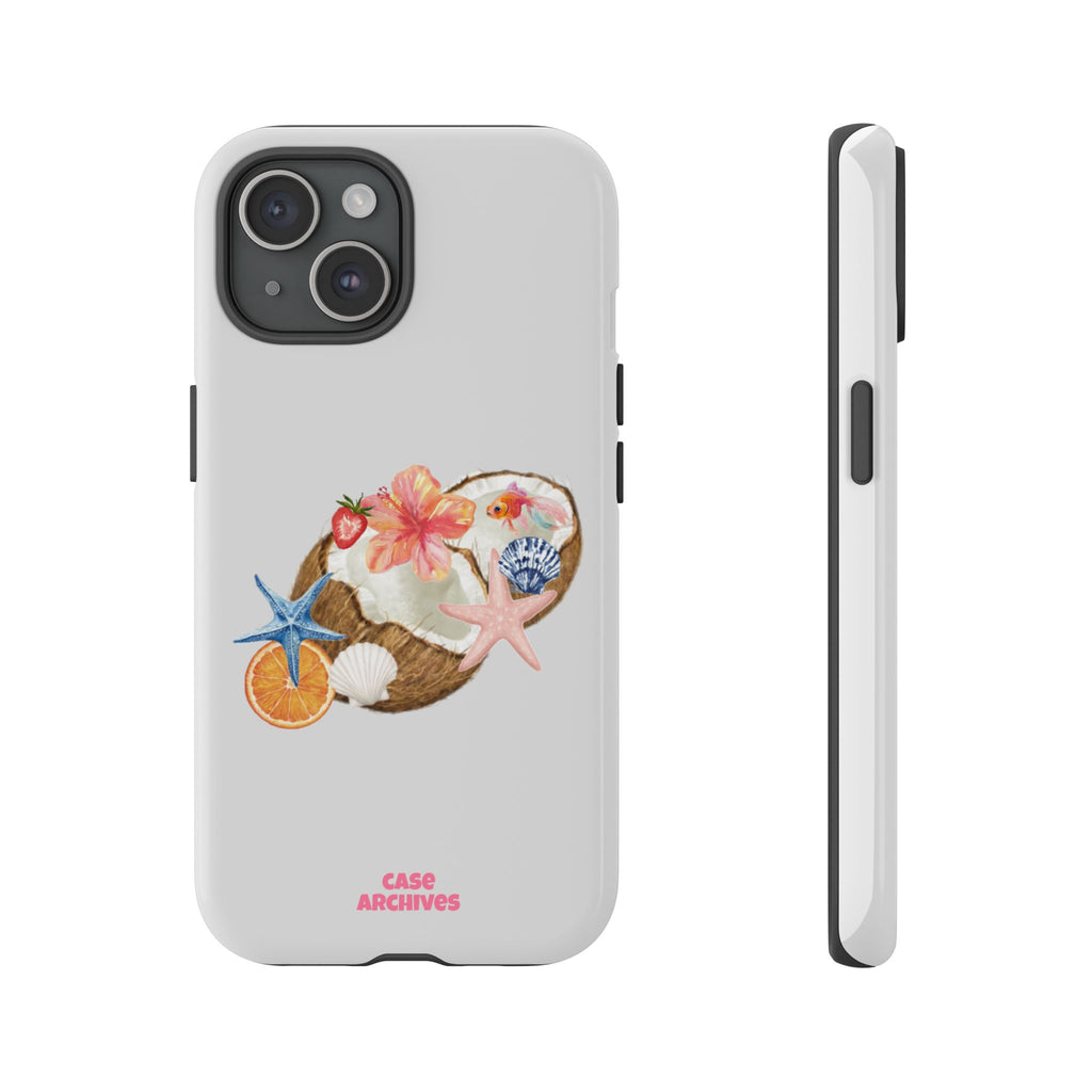 Beach Shells Tough Phone Case — Tropical Starfish & Hibiscus Design