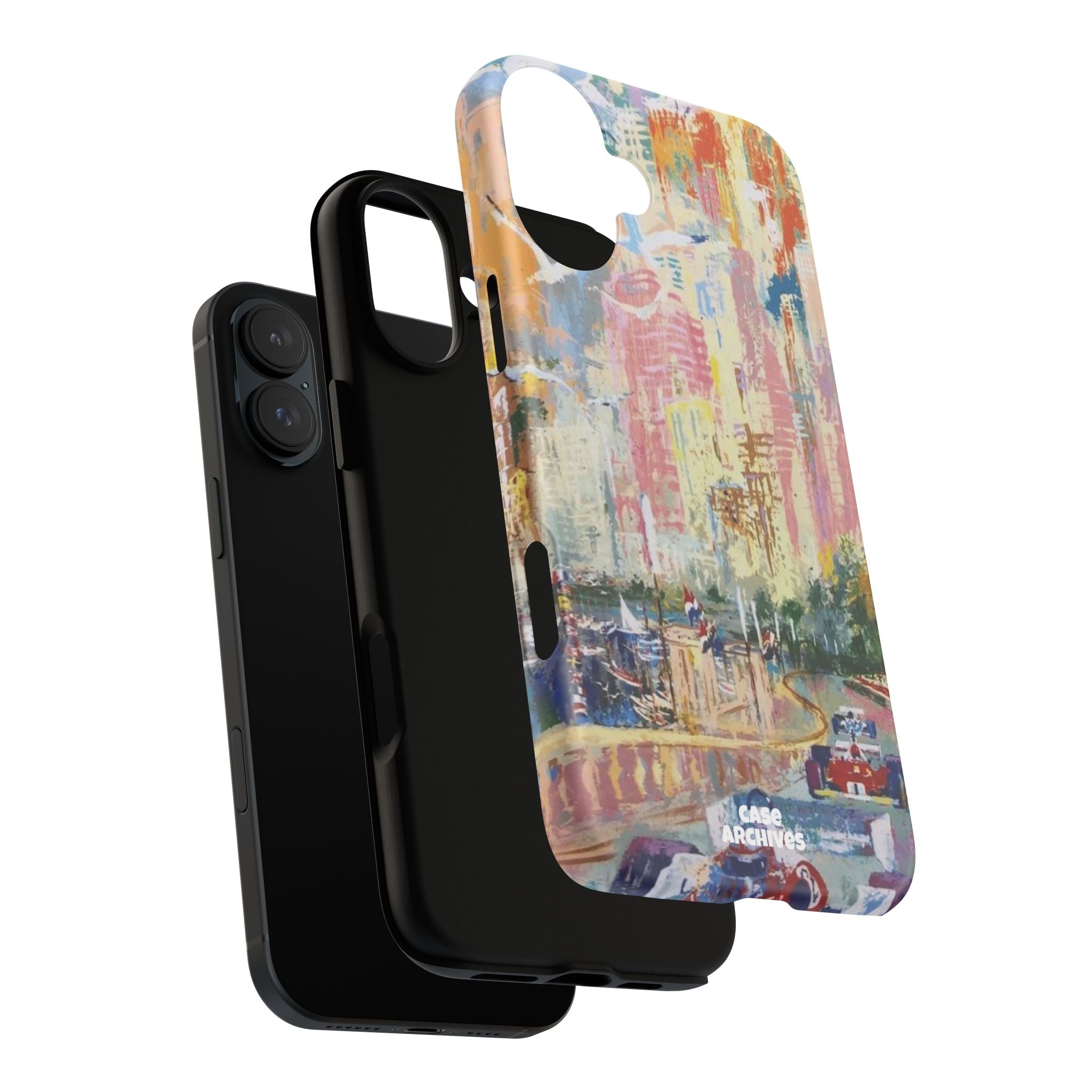 Racing Cityscape Phone Case — Vintage Grand Prix Art Protective Cover