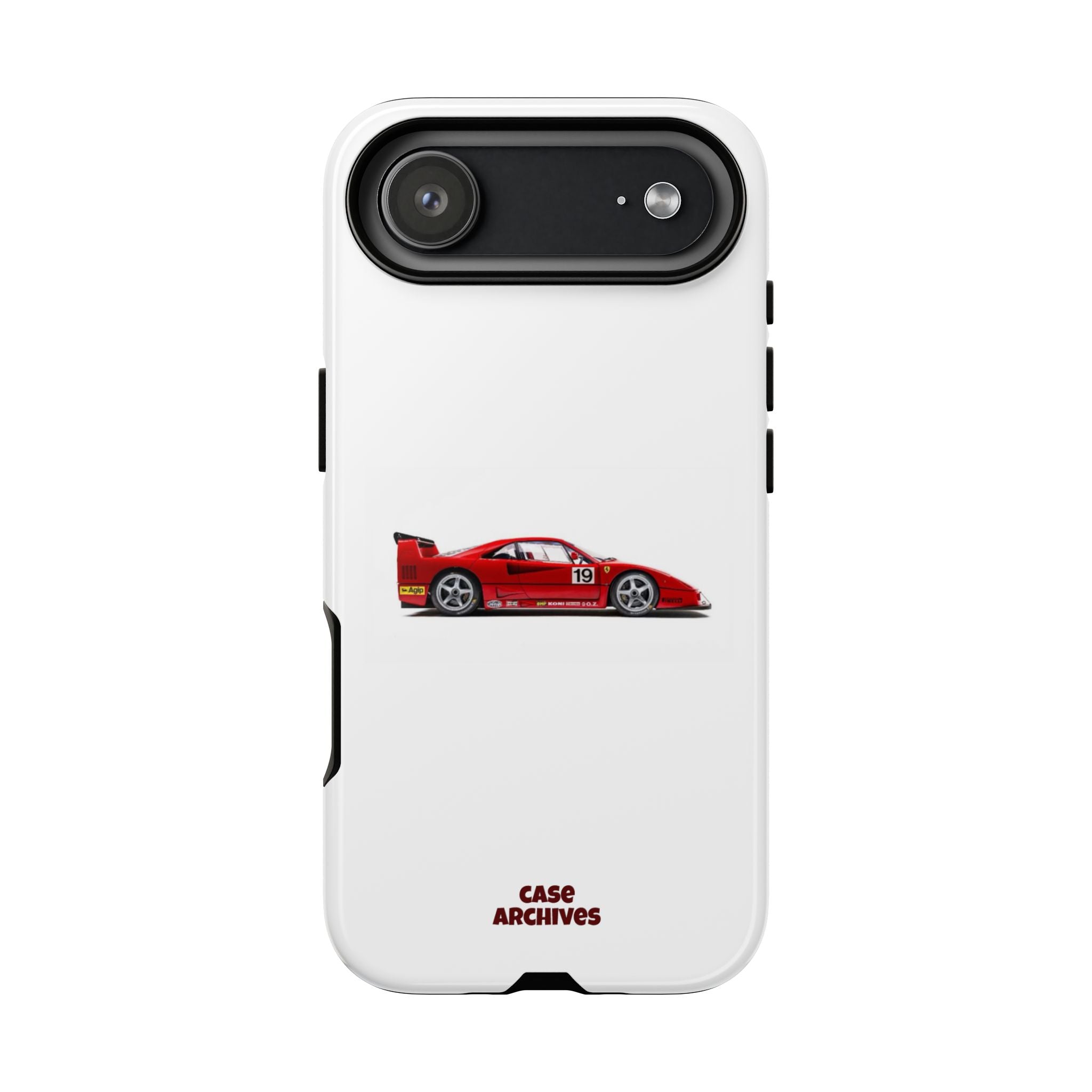 Phone Case — Red Vintage Race Car Design (Case Archives)
