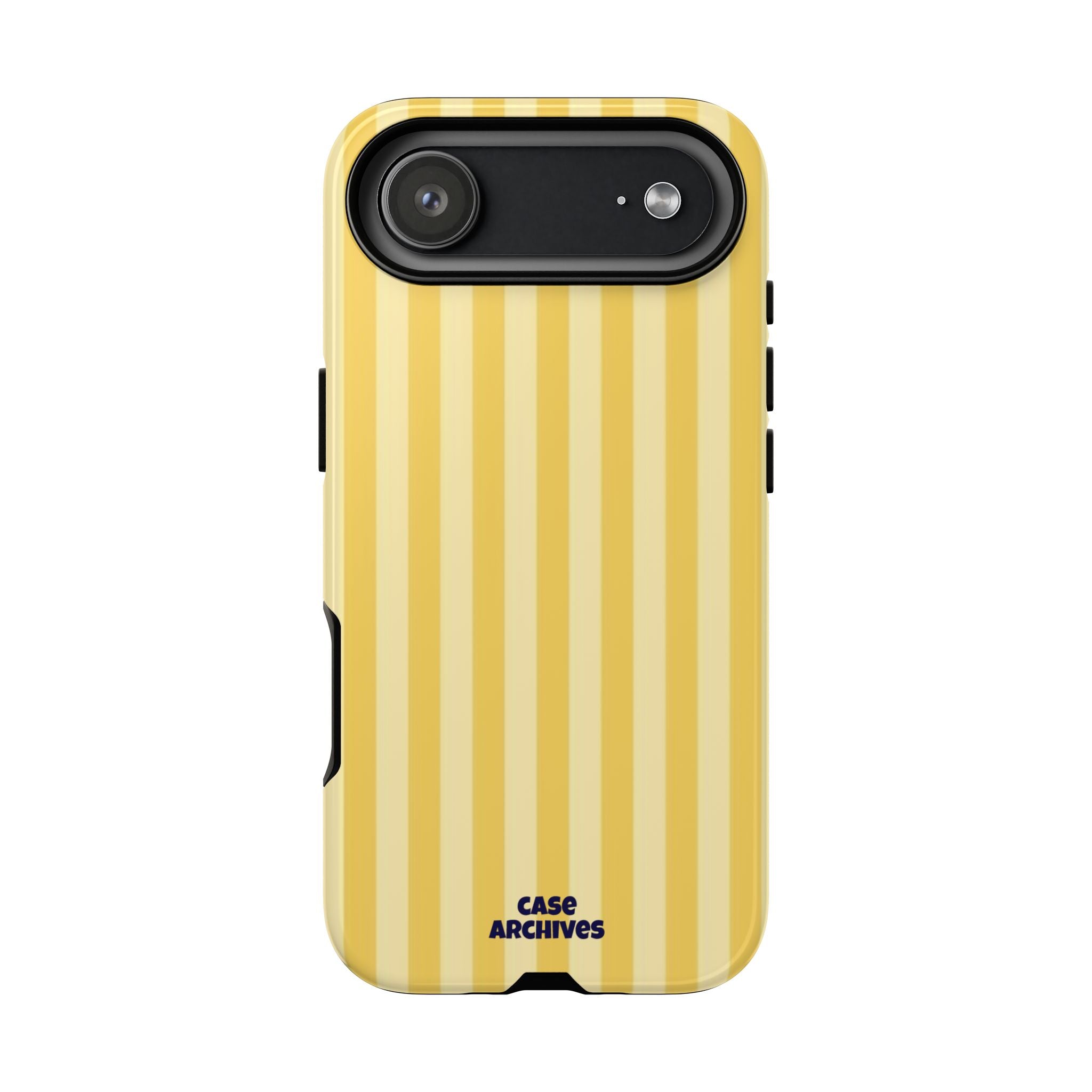 Yellow Striped Tough Phone Case – Durable Protective Cover (Case Archives)