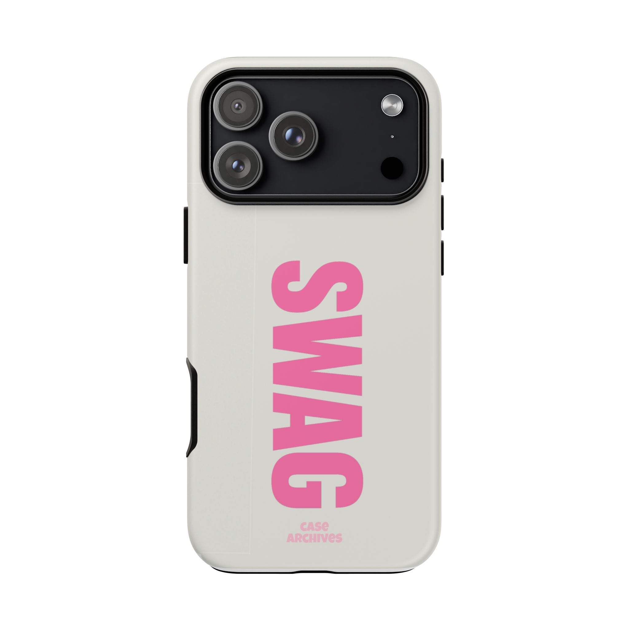 SWAG Phone Case — Bold Pink Vertical Text Tough Case