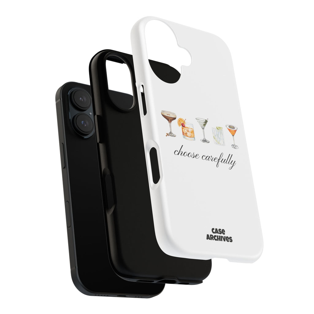 Choose Carefully cocktail illustrations Tough Case | phone cover, bar drink design
