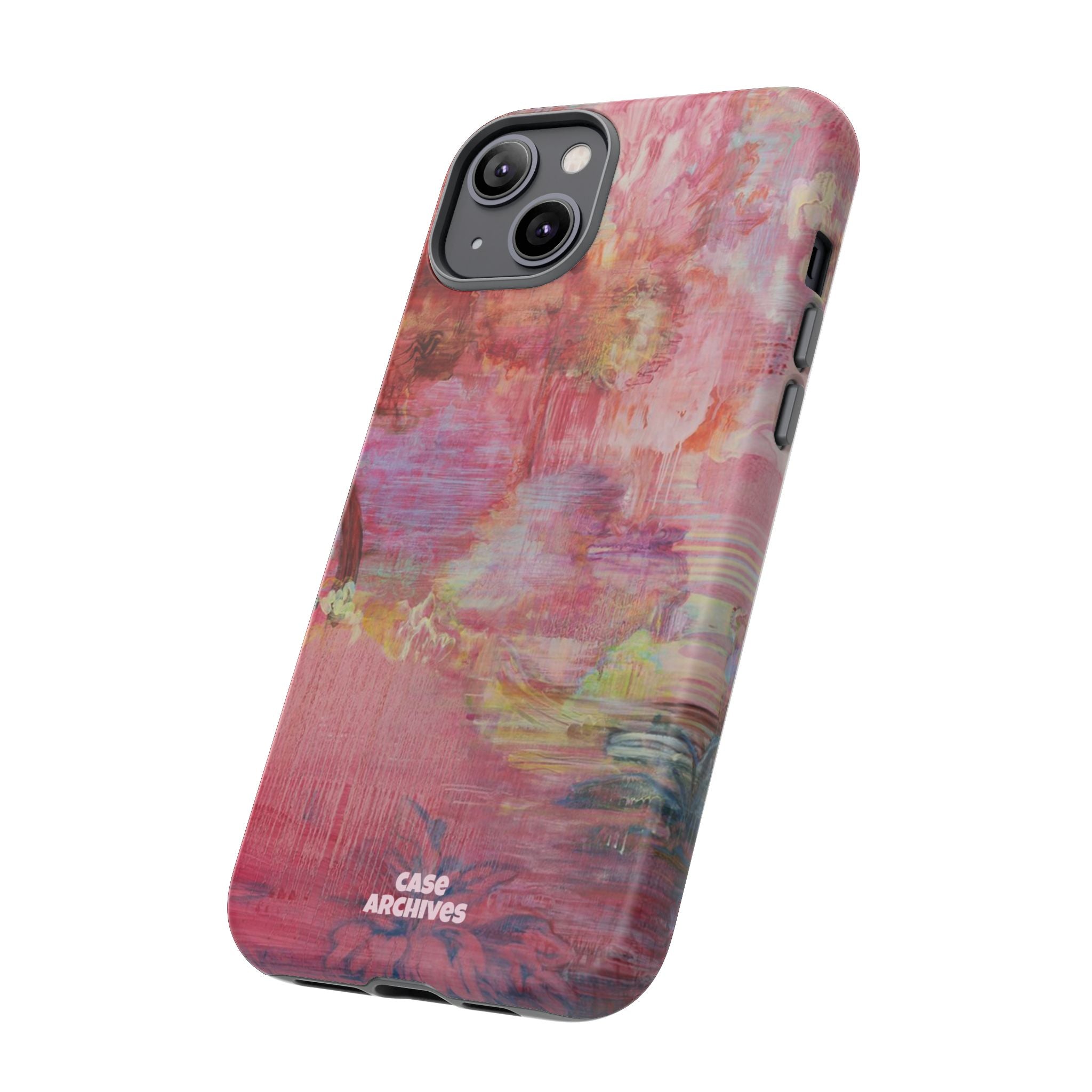 Floral Pink Abstract Phone Case — Tough Durable iPhone Cover