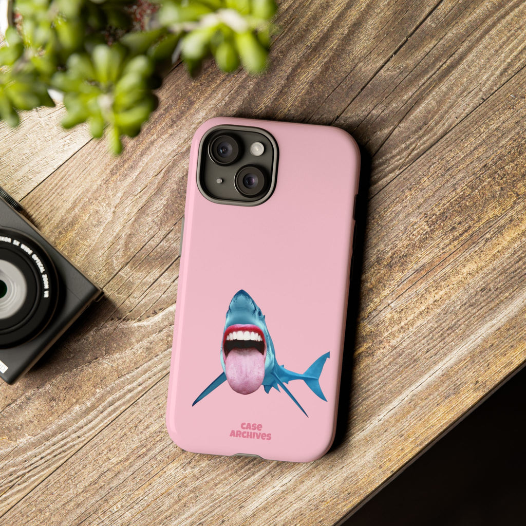 Shark tongue out- funny case