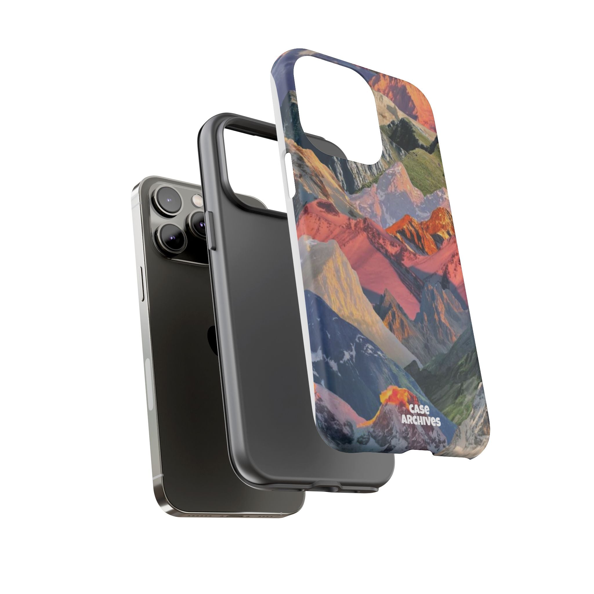 Tough Cases Colorful Mountain Landscape Phone Case — Durable Protective iPhone Cover