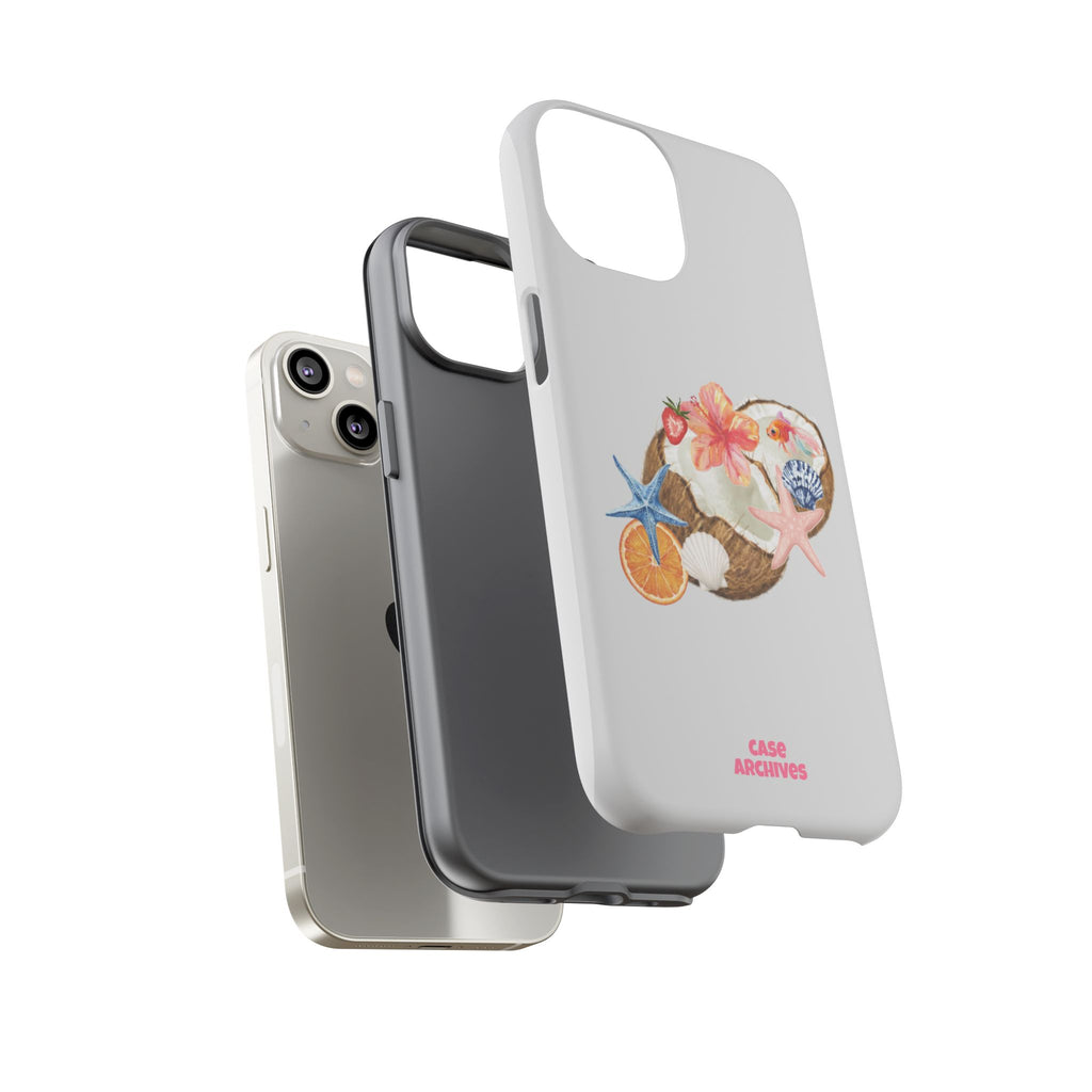 Beach Shells Tough Phone Case — Tropical Starfish & Hibiscus Design