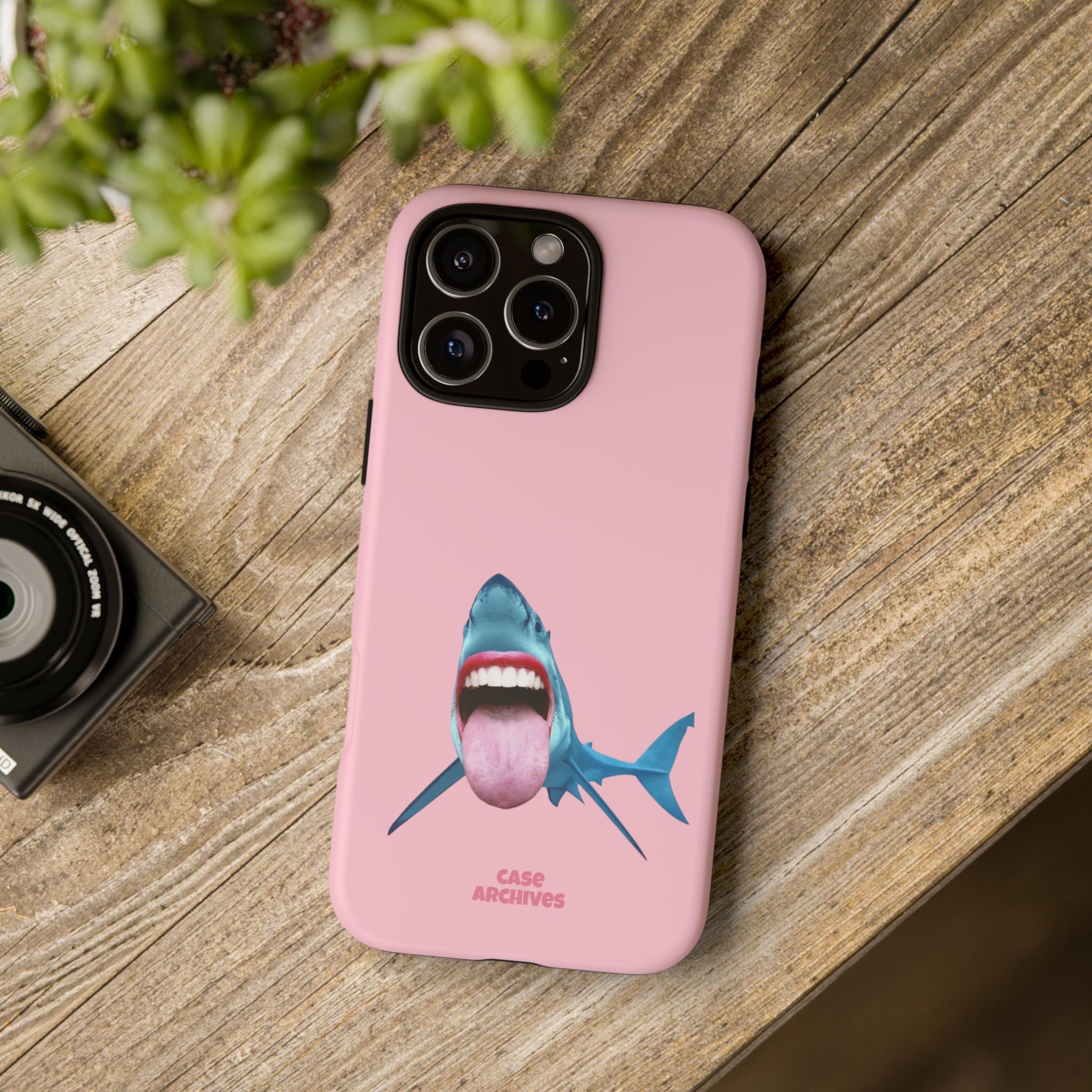 Shark tongue out- funny case