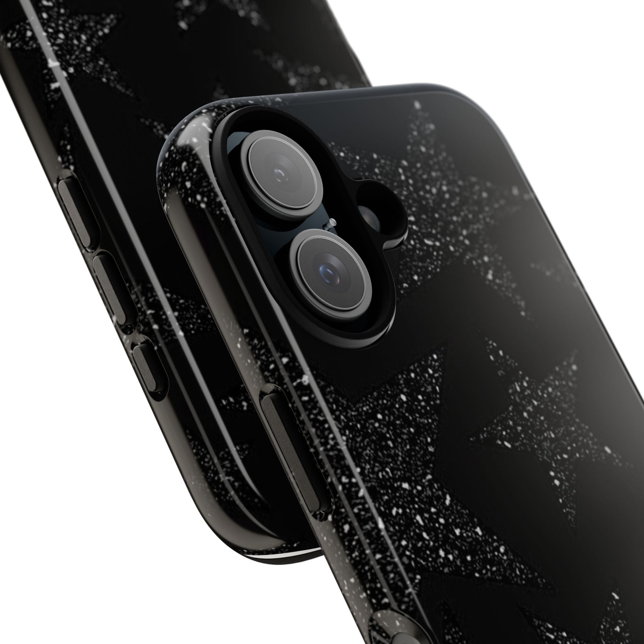 Glitter Star Tough Case — Black Sparkle Phone Protection