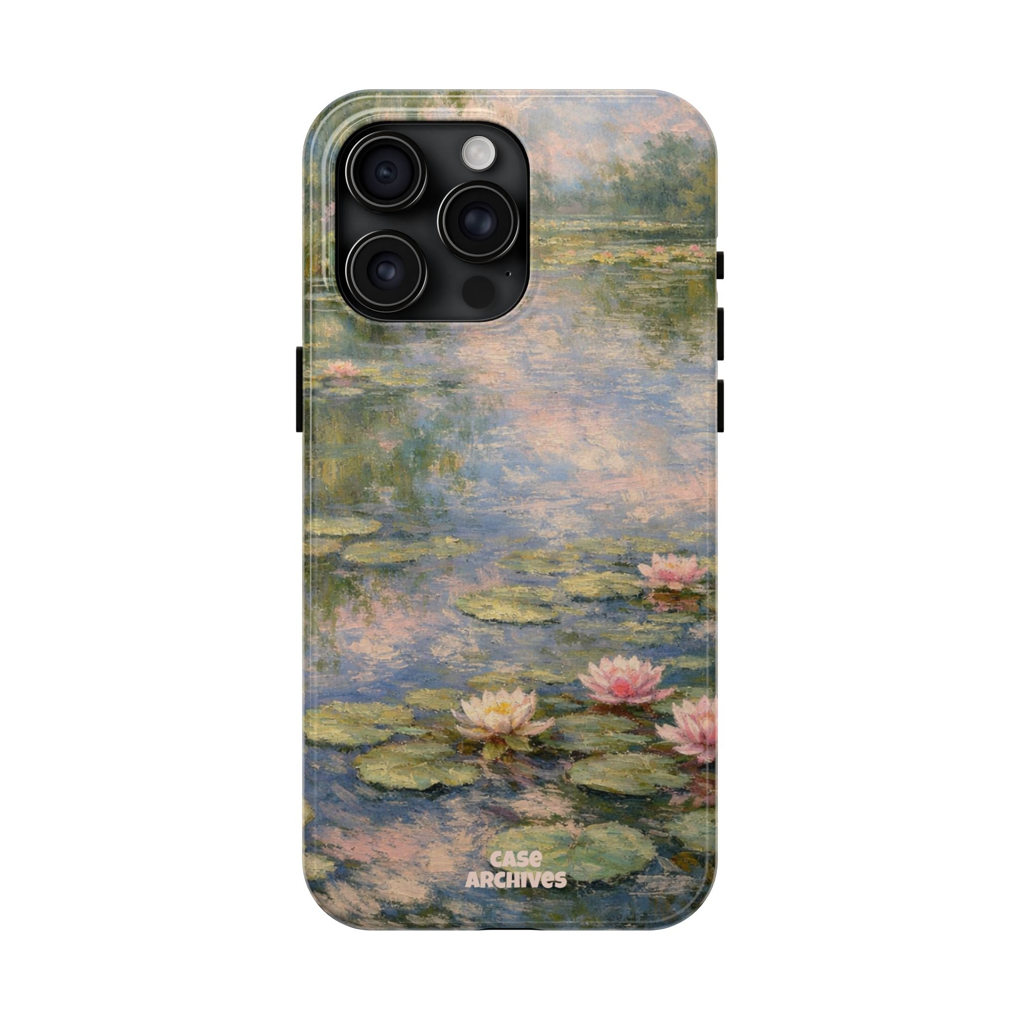 Water Lily Tough Phone Case — Monet-Inspired Floral Protective Phone Cover