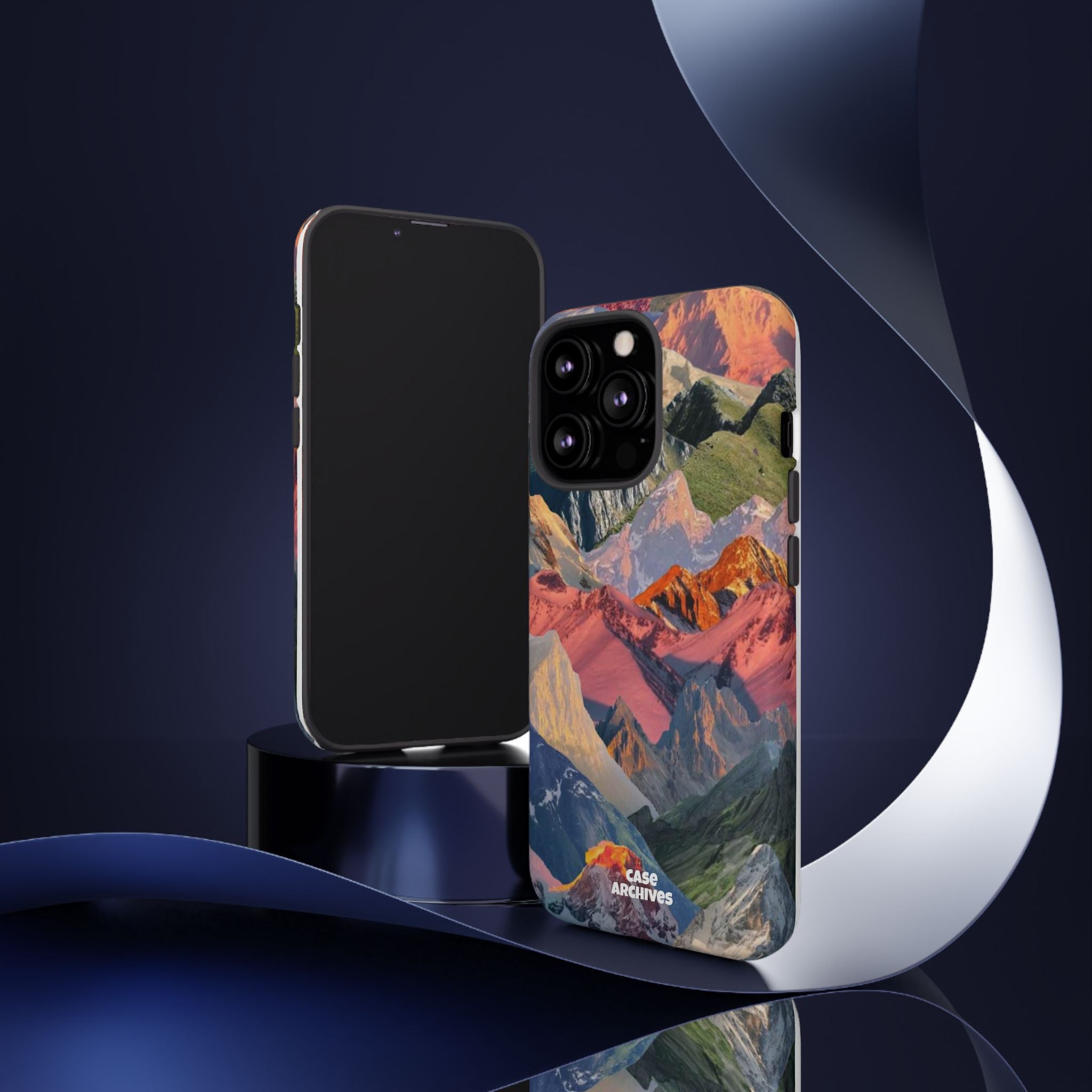 Tough Cases Colorful Mountain Landscape Phone Case — Durable Protective iPhone Cover