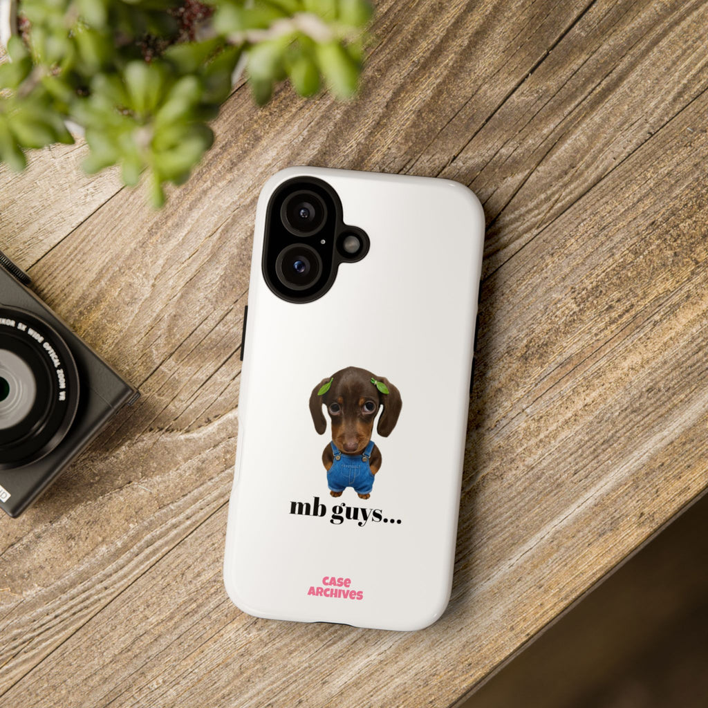 Phone Case — Cute Dachshund Puppy Design with 'nb guys...' Text