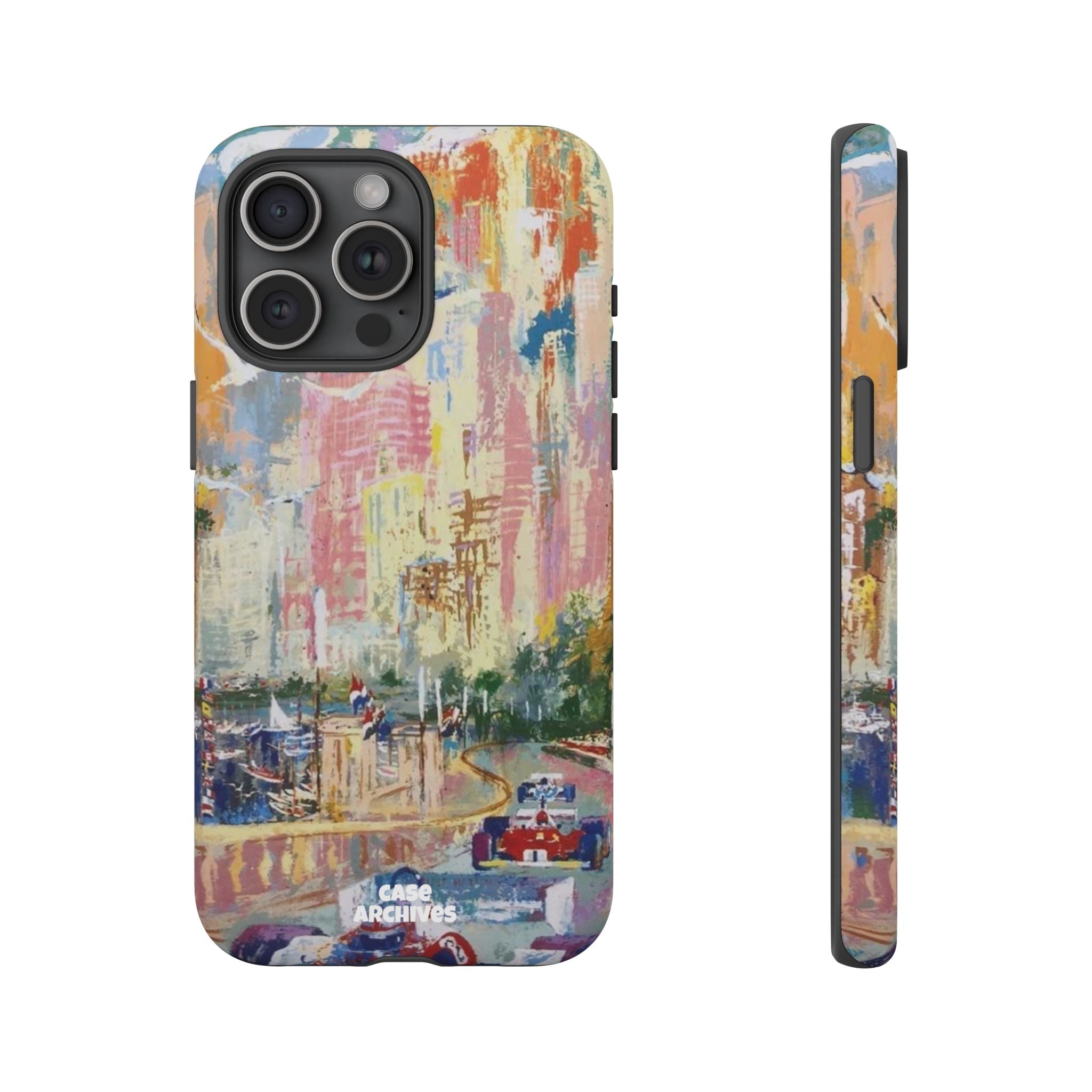 Racing Cityscape Phone Case — Vintage Grand Prix Art Protective Cover