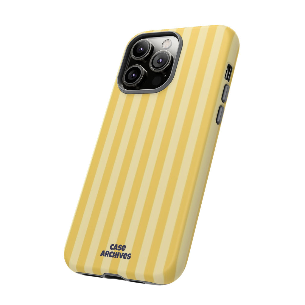 Yellow Striped Tough Phone Case – Durable Protective Cover (Case Archives)