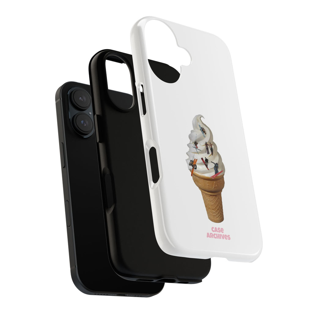 Ice Cream Cone x ski sleds  Phone Case — 'Case Archives' Soft-Serve Graphic Protective Cover