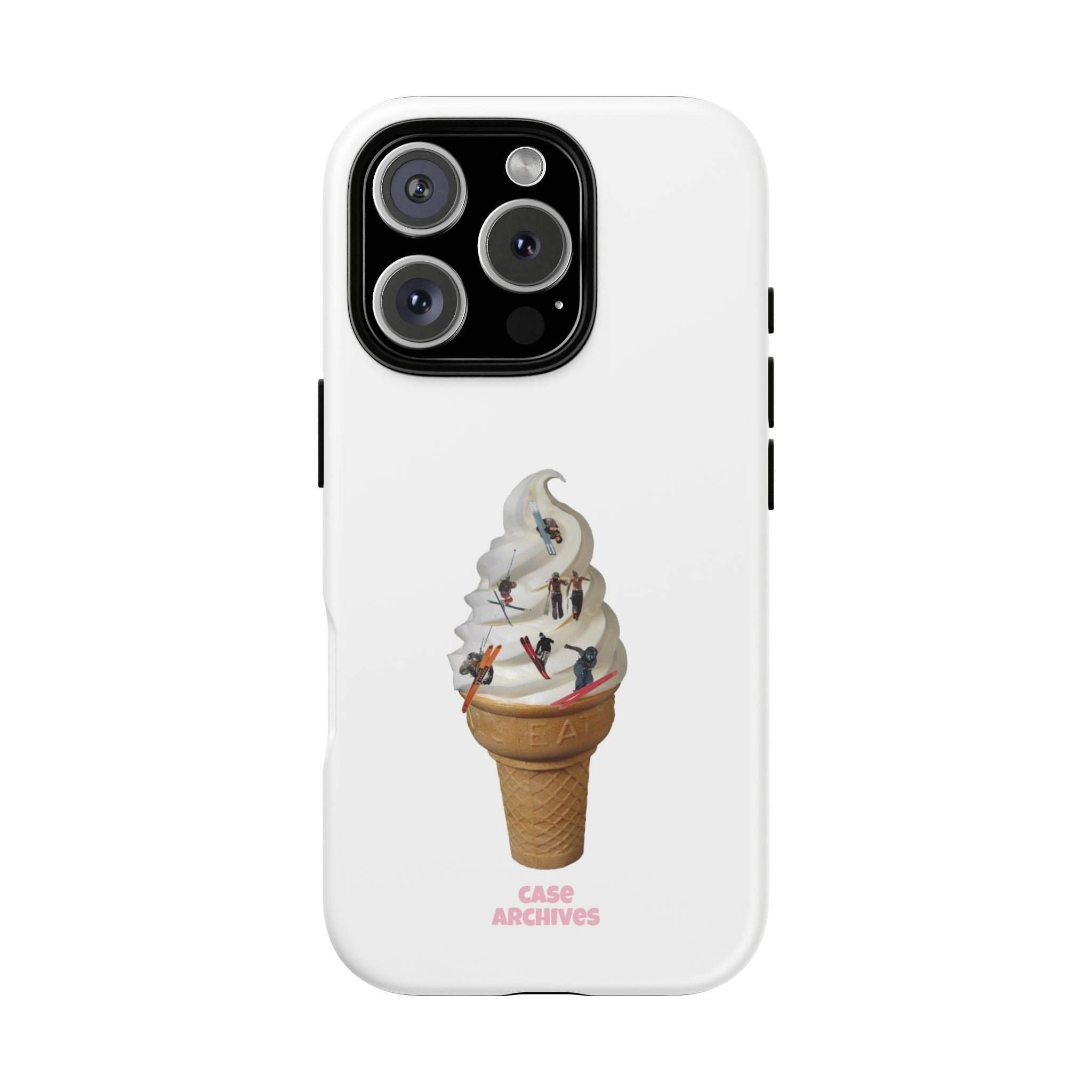 Ice Cream Cone x ski sleds  Phone Case — 'Case Archives' Soft-Serve Graphic Protective Cover