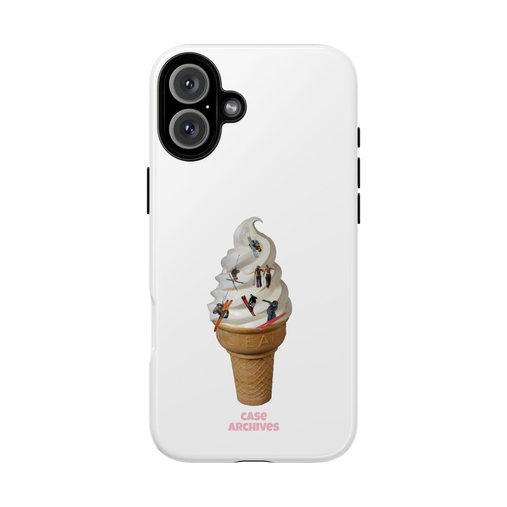 Ice Cream Cone x ski sleds  Phone Case — 'Case Archives' Soft-Serve Graphic Protective Cover
