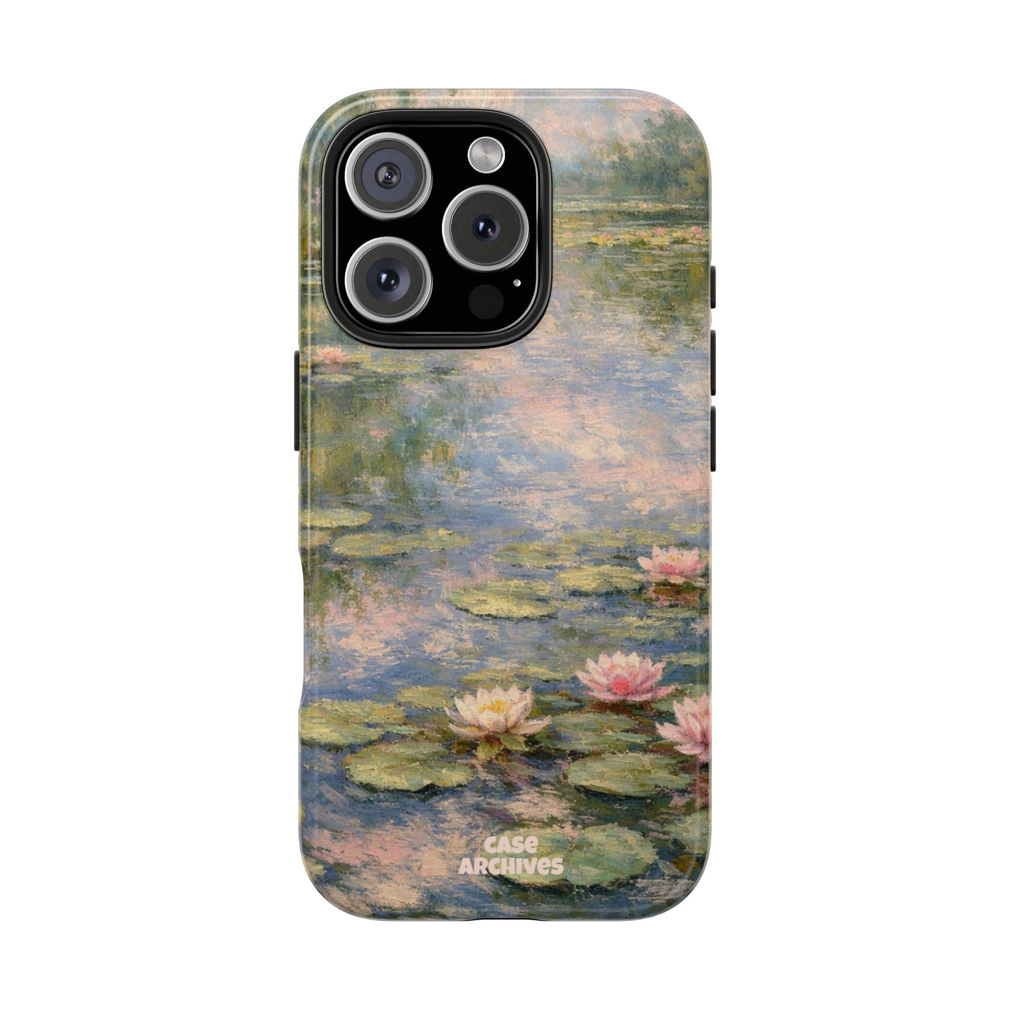 Water Lily Tough Phone Case — Monet-Inspired Floral Protective Phone Cover