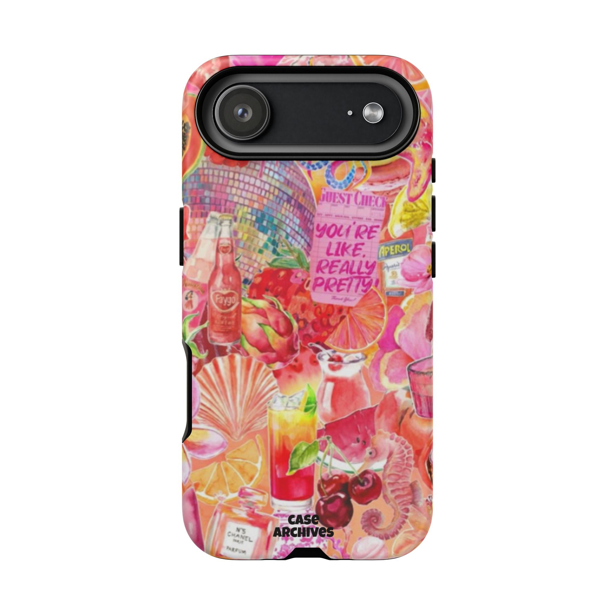 Phone Case — Pink Tropical Collage "You're Like, Really Pretty"