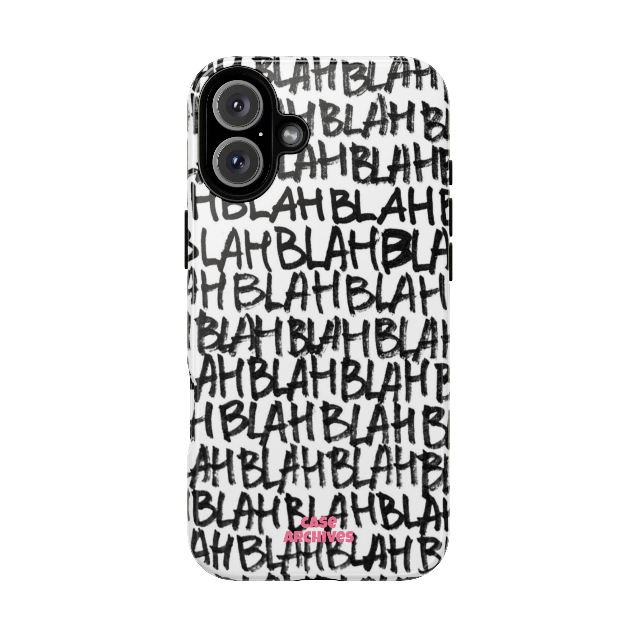 Phone Case — 'BLAH BLAH' Graffiti Text Protective Tough Case