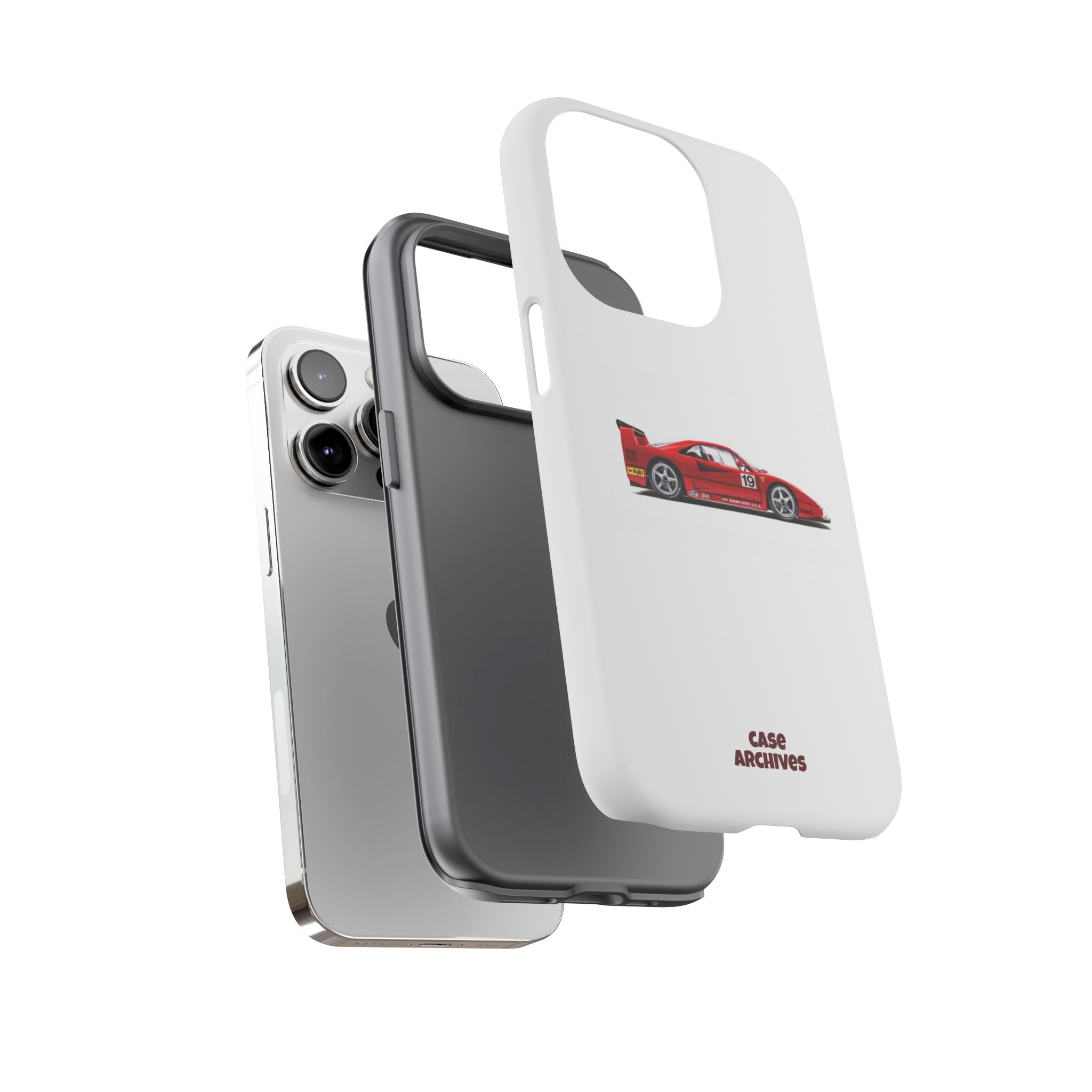 Phone Case — Red Vintage Race Car Design (Case Archives)