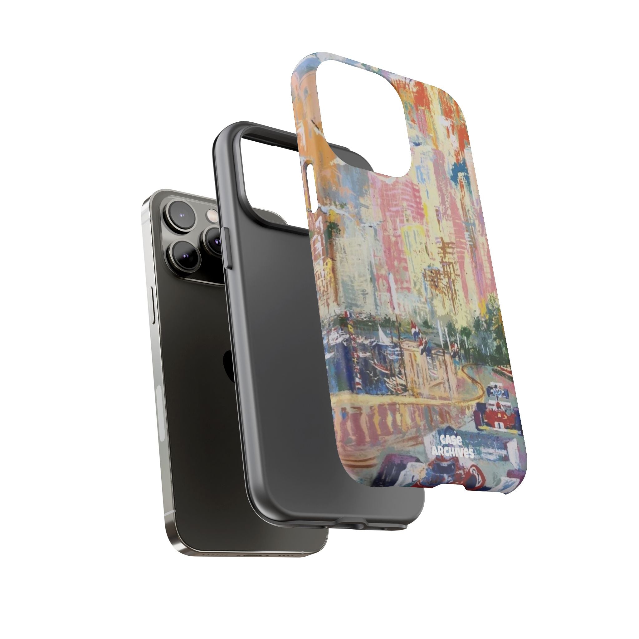 Racing Cityscape Phone Case — Vintage Grand Prix Art Protective Cover