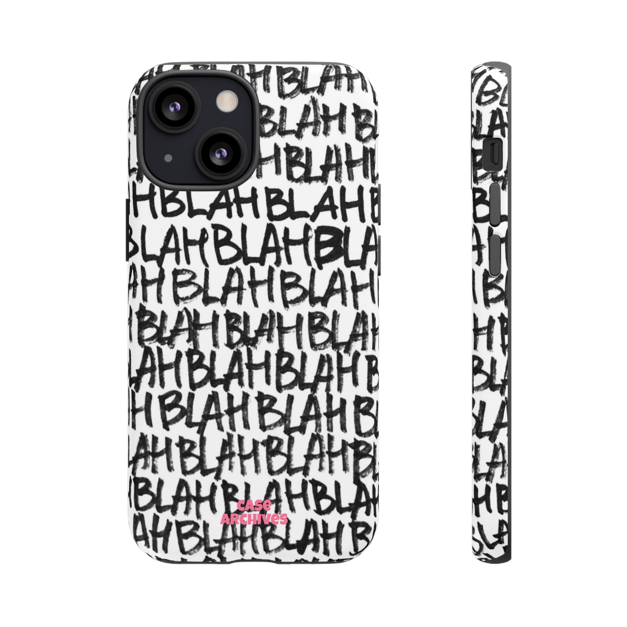 Phone Case — 'BLAH BLAH' Graffiti Text Protective Tough Case