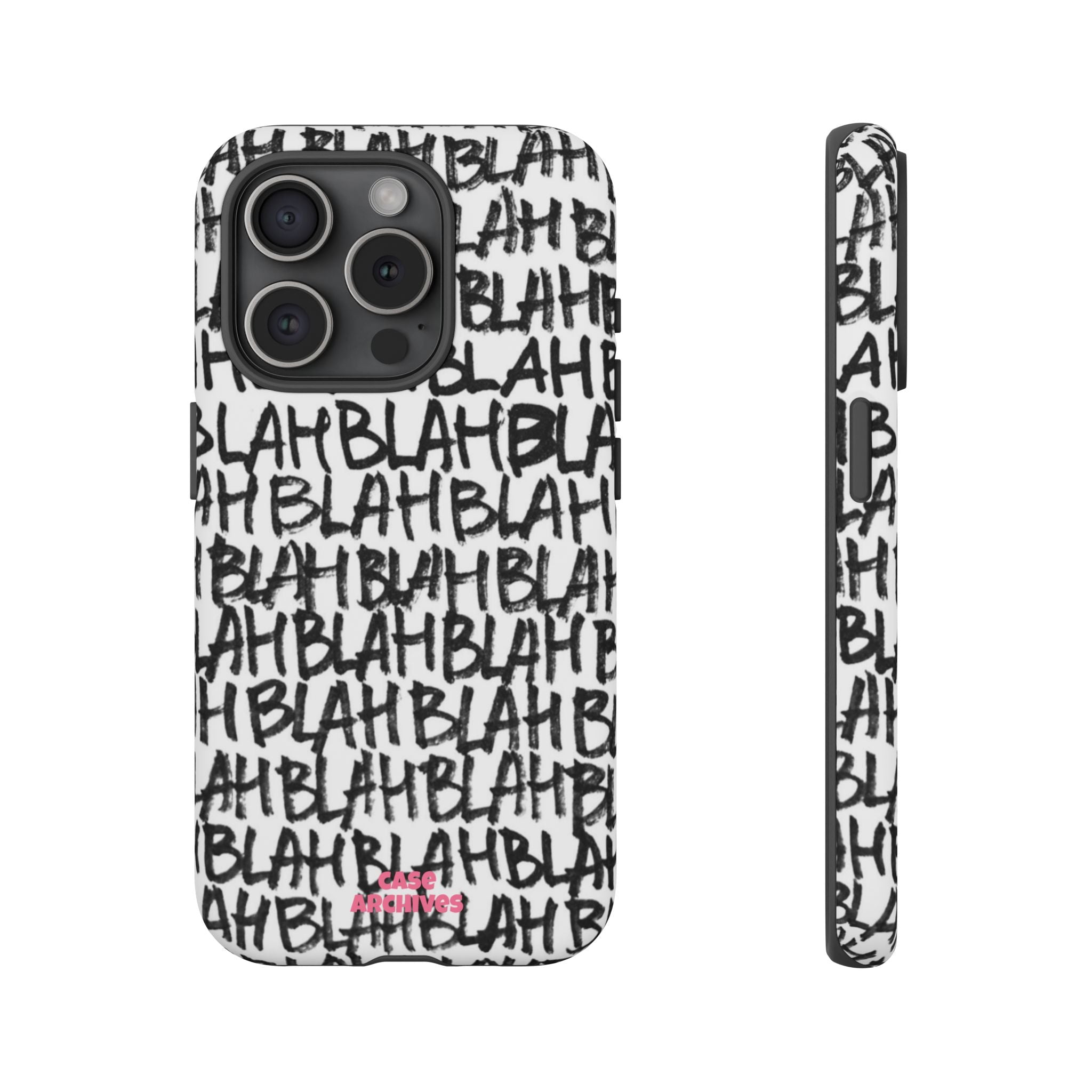 Phone Case — 'BLAH BLAH' Graffiti Text Protective Tough Case