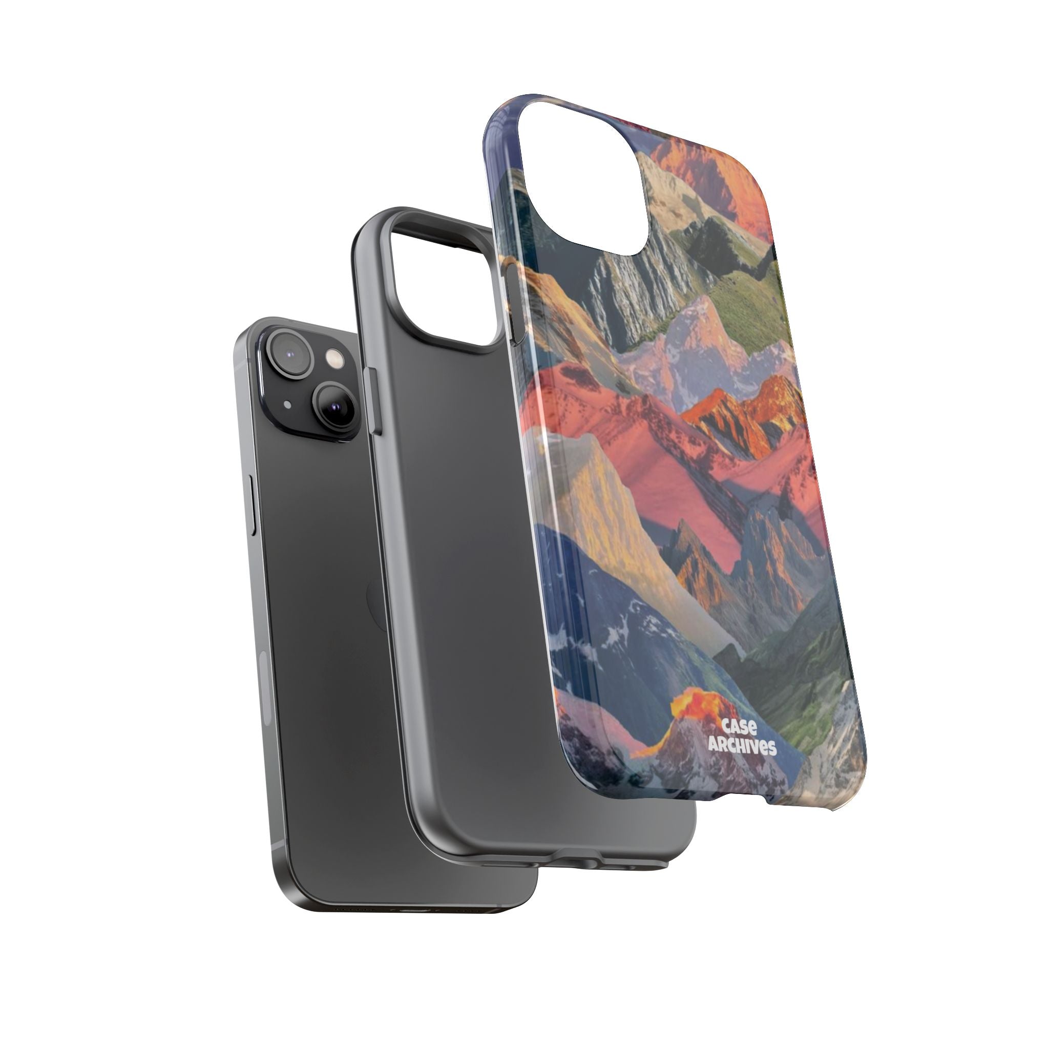Tough Cases Colorful Mountain Landscape Phone Case — Durable Protective iPhone Cover