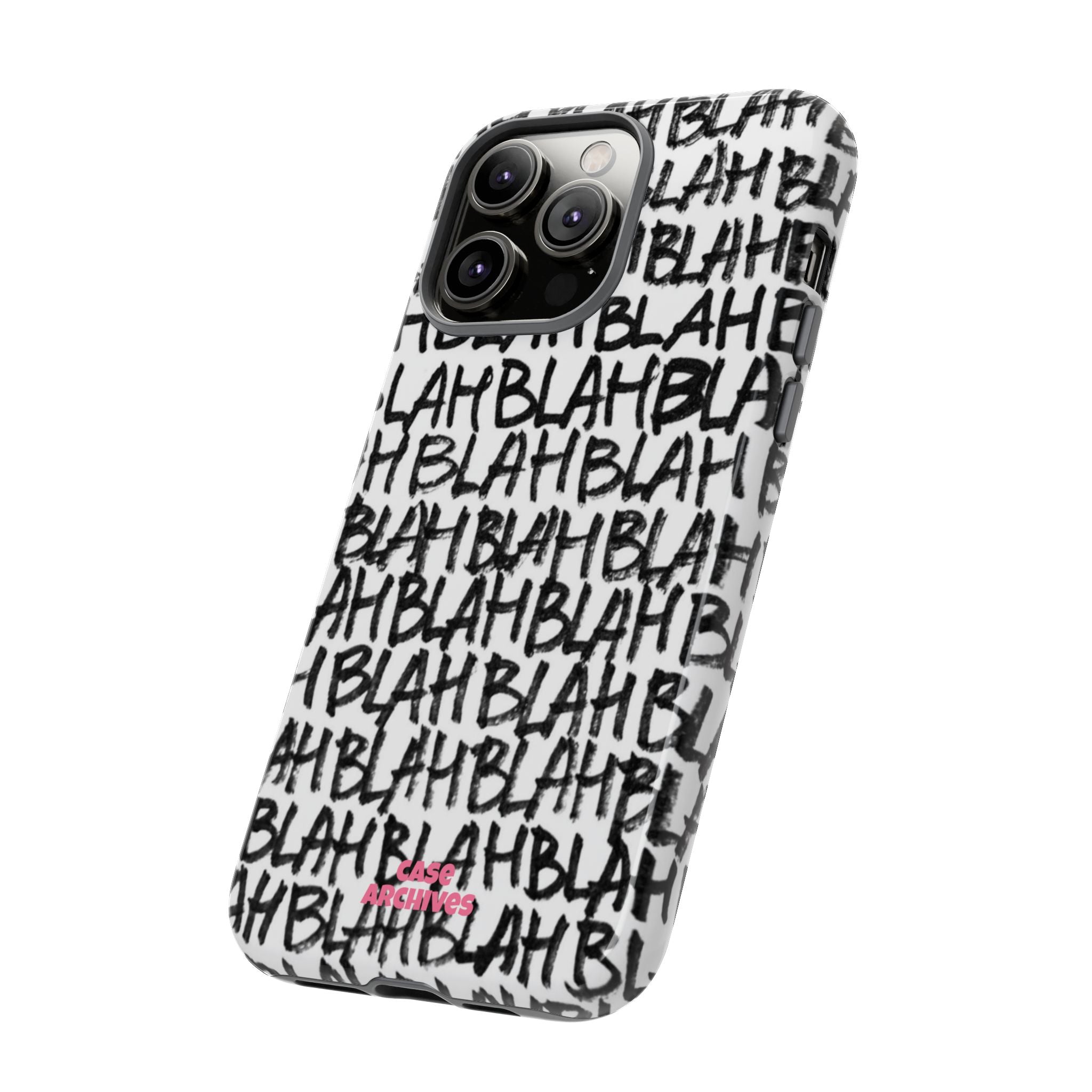 Phone Case — 'BLAH BLAH' Graffiti Text Protective Tough Case