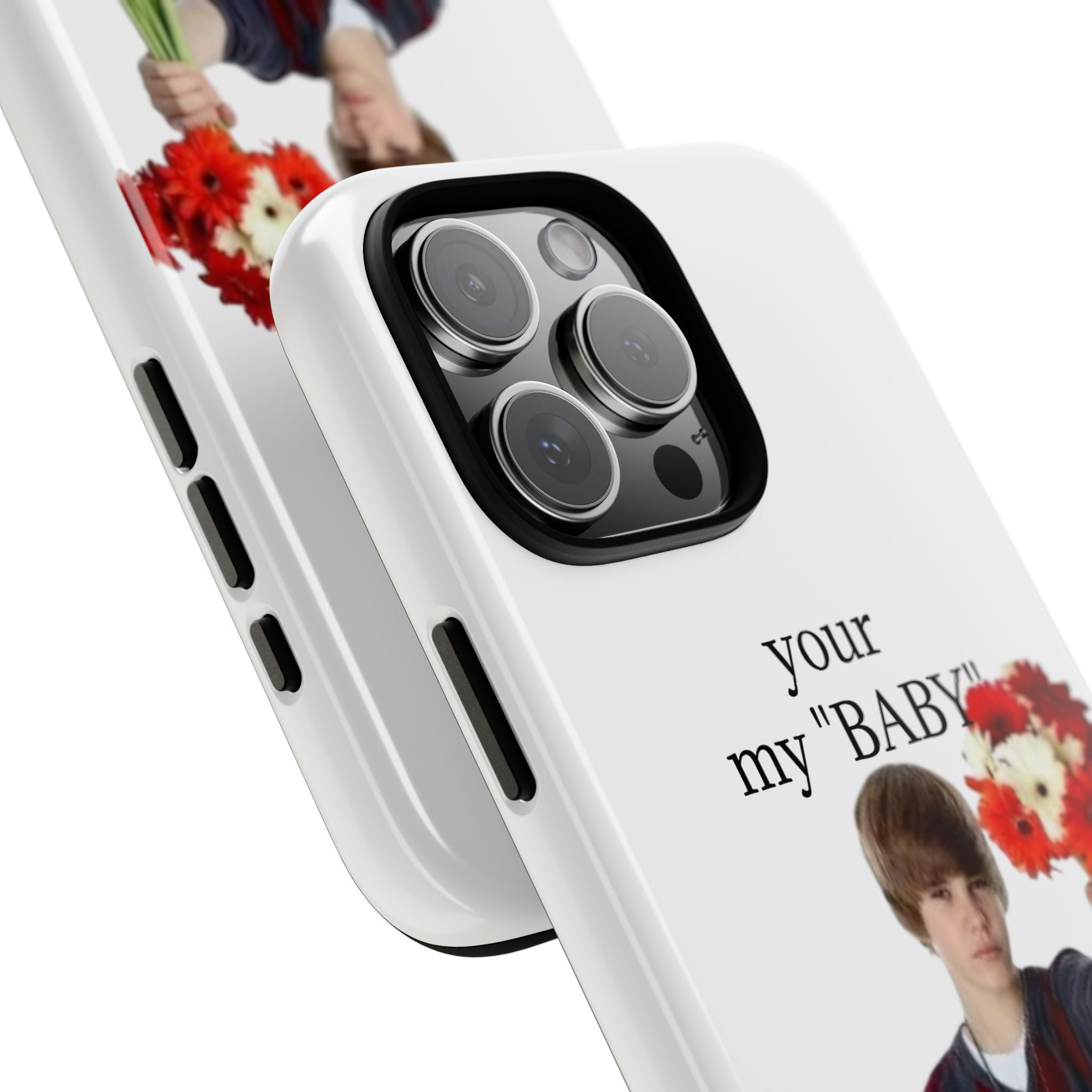“your my 'BABY'” Justin Retro Photo Floral Design