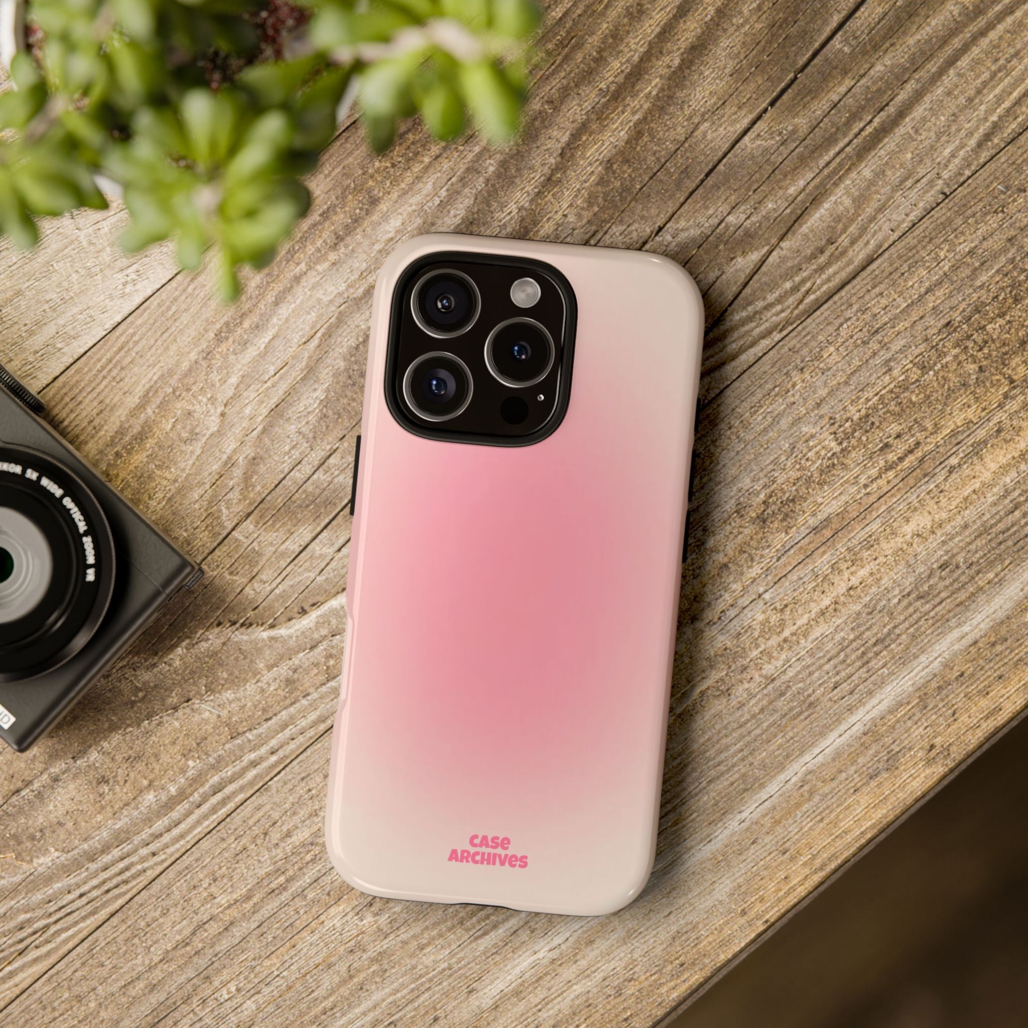 Tough Case – Pink Ombre Protective Phone Case