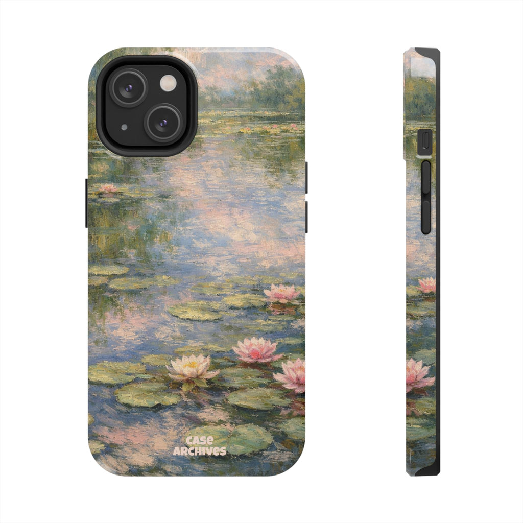 Water Lily Tough Phone Case — Monet-Inspired Floral Protective Phone Cover