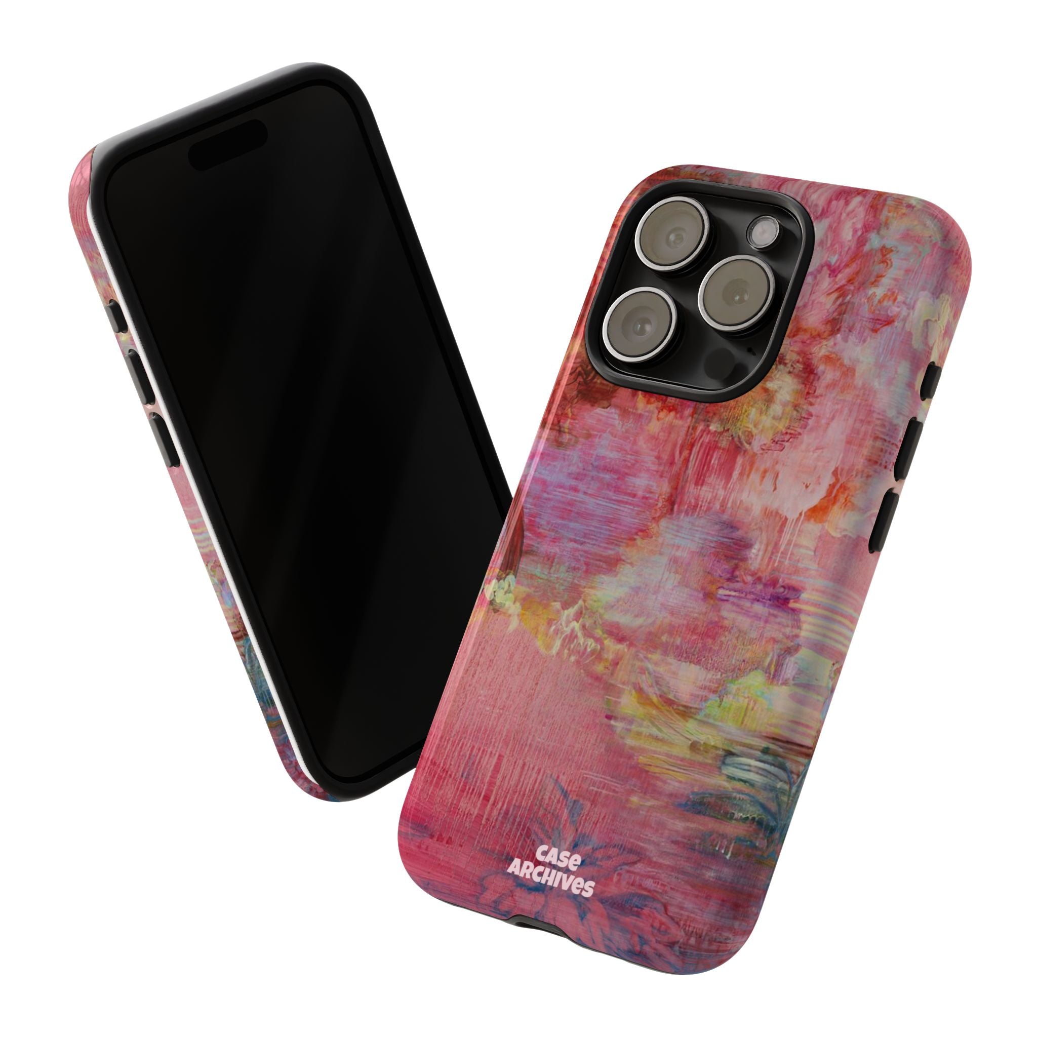 Floral Pink Abstract Phone Case — Tough Durable iPhone Cover