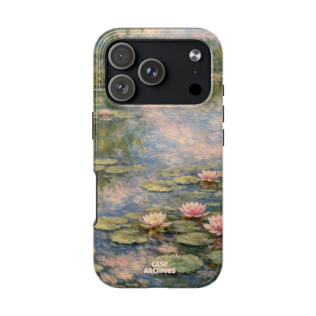 Water Lily Tough Phone Case — Monet-Inspired Floral Protective Phone Cover