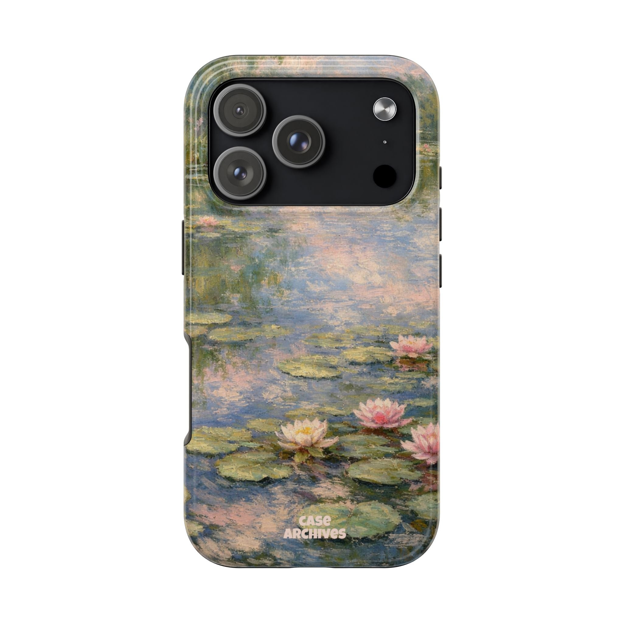 Water Lily Tough Phone Case — Monet-Inspired Floral Protective Phone Cover