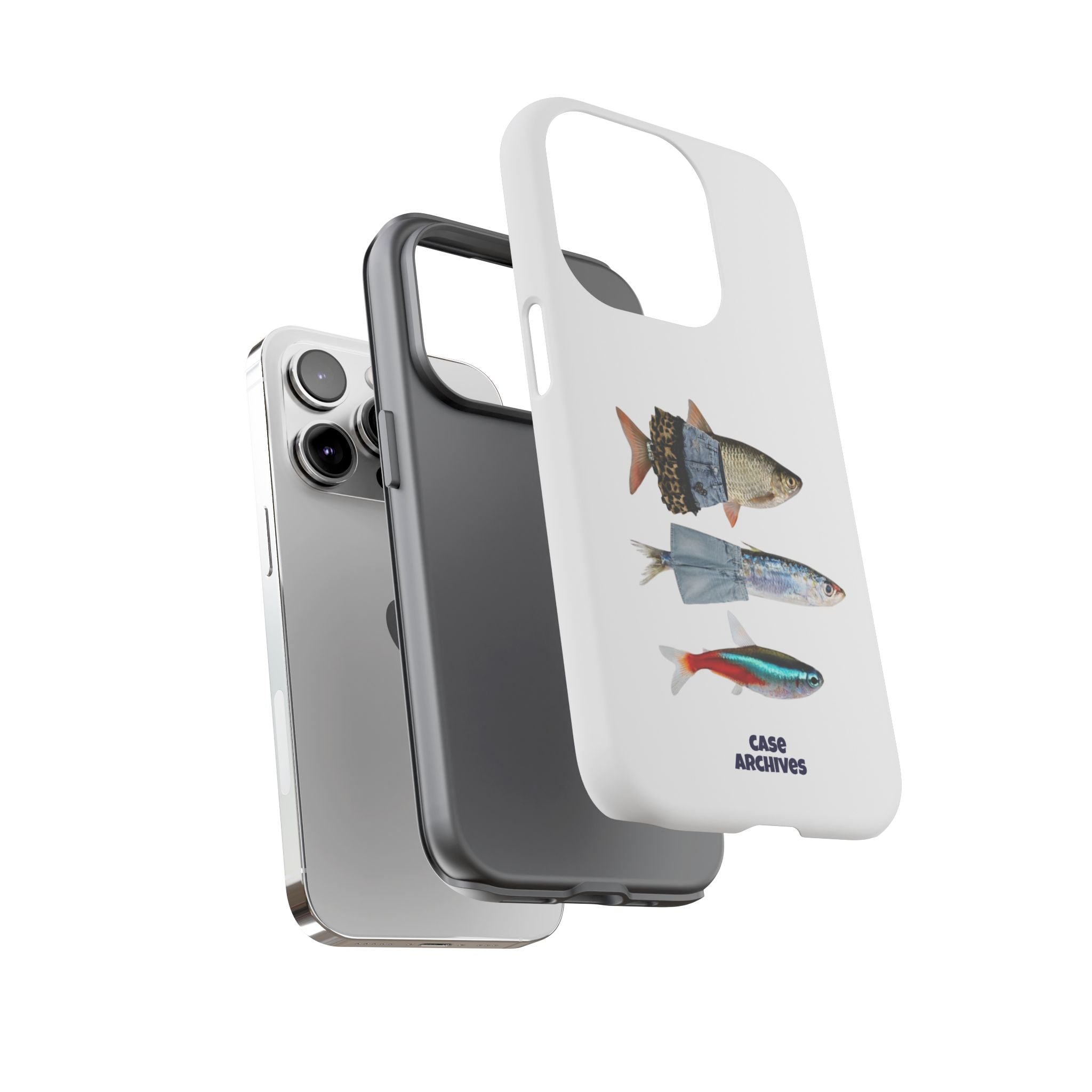 Fish Trio Phone Case — 'Case Archives' Protective iPhone Cover
