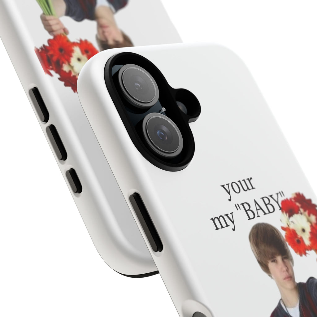 “your my 'BABY'” Justin Retro Photo Floral Design