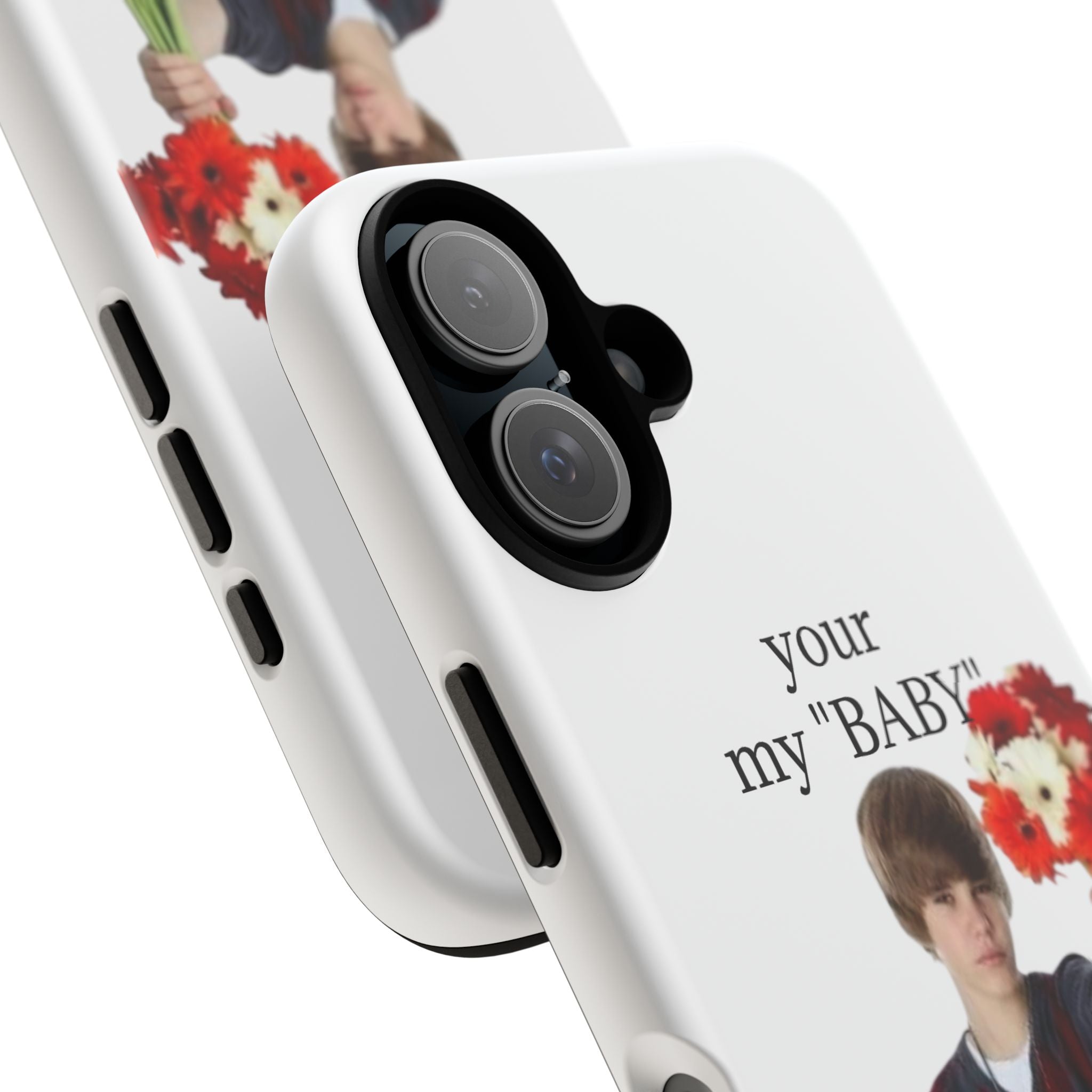 “your my 'BABY'” Justin Retro Photo Floral Design