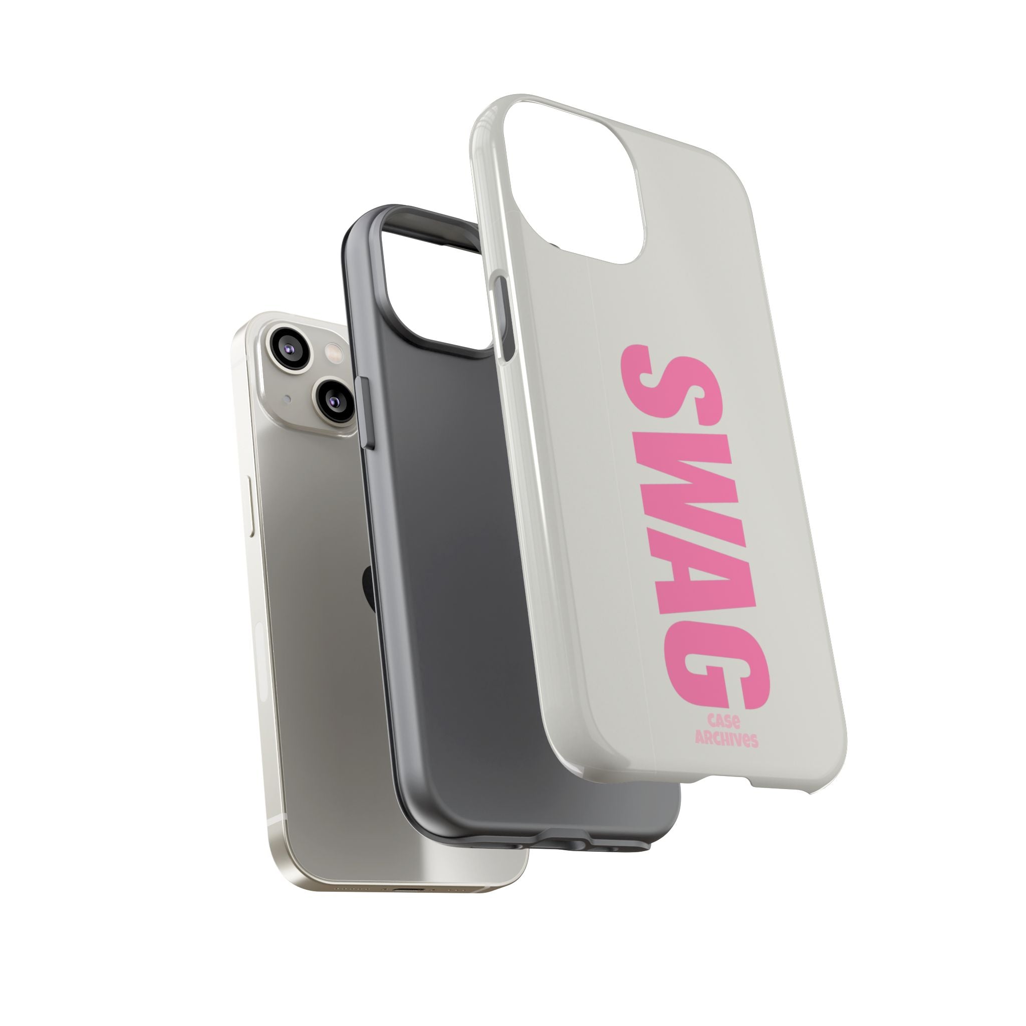 SWAG Phone Case — Bold Pink Vertical Text Tough Case