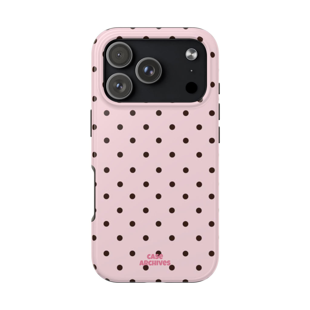 Pink polka dot Tough Phone Case – Slim Protective iPhone Cover
