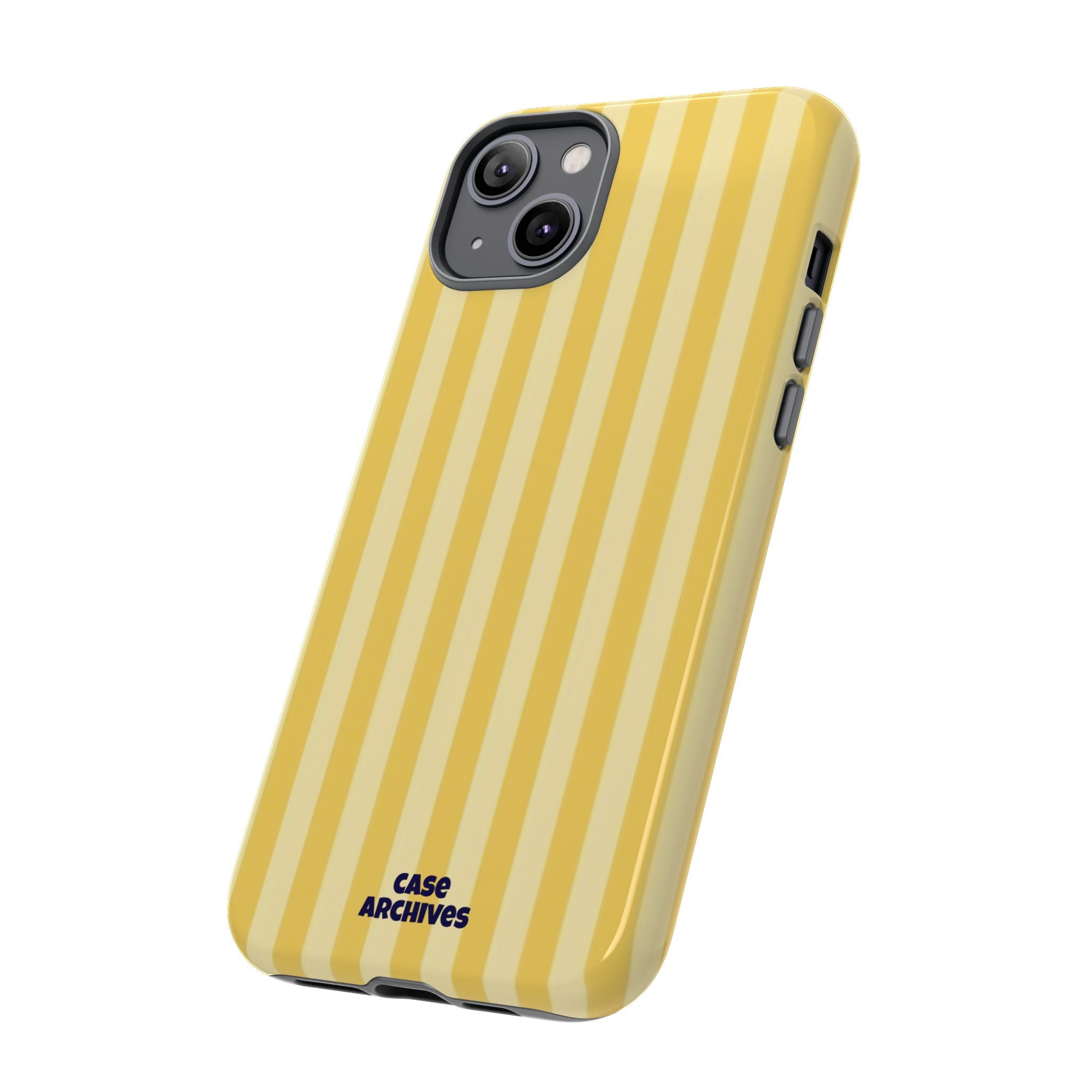 Yellow Striped Tough Phone Case – Durable Protective Cover (Case Archives)